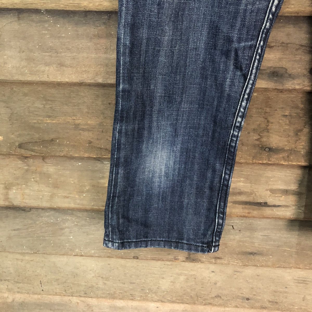 Japanese Brand Miss Me skull Dark Blue Cropped Denim Pants #5113 Size 30" / US 8 / IT 44 - 6 Thumbnail