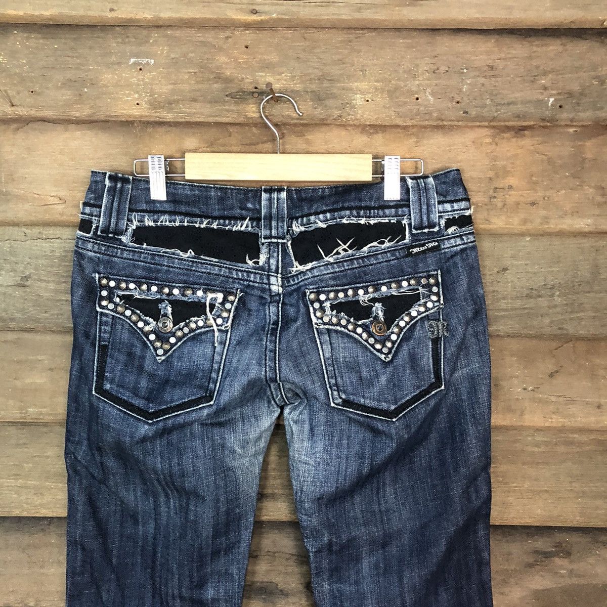Japanese Brand Miss Me skull Dark Blue Cropped Denim Pants #5113 Size 30" / US 8 / IT 44 - 10 Thumbnail