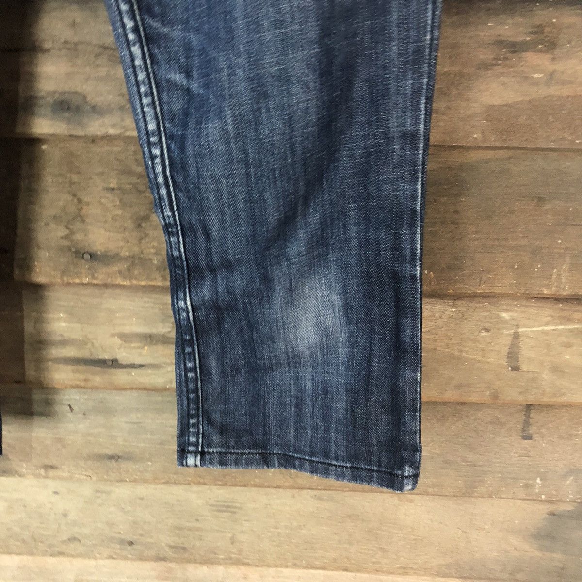 Japanese Brand Miss Me skull Dark Blue Cropped Denim Pants #5113 Size 30" / US 8 / IT 44 - 7 Thumbnail