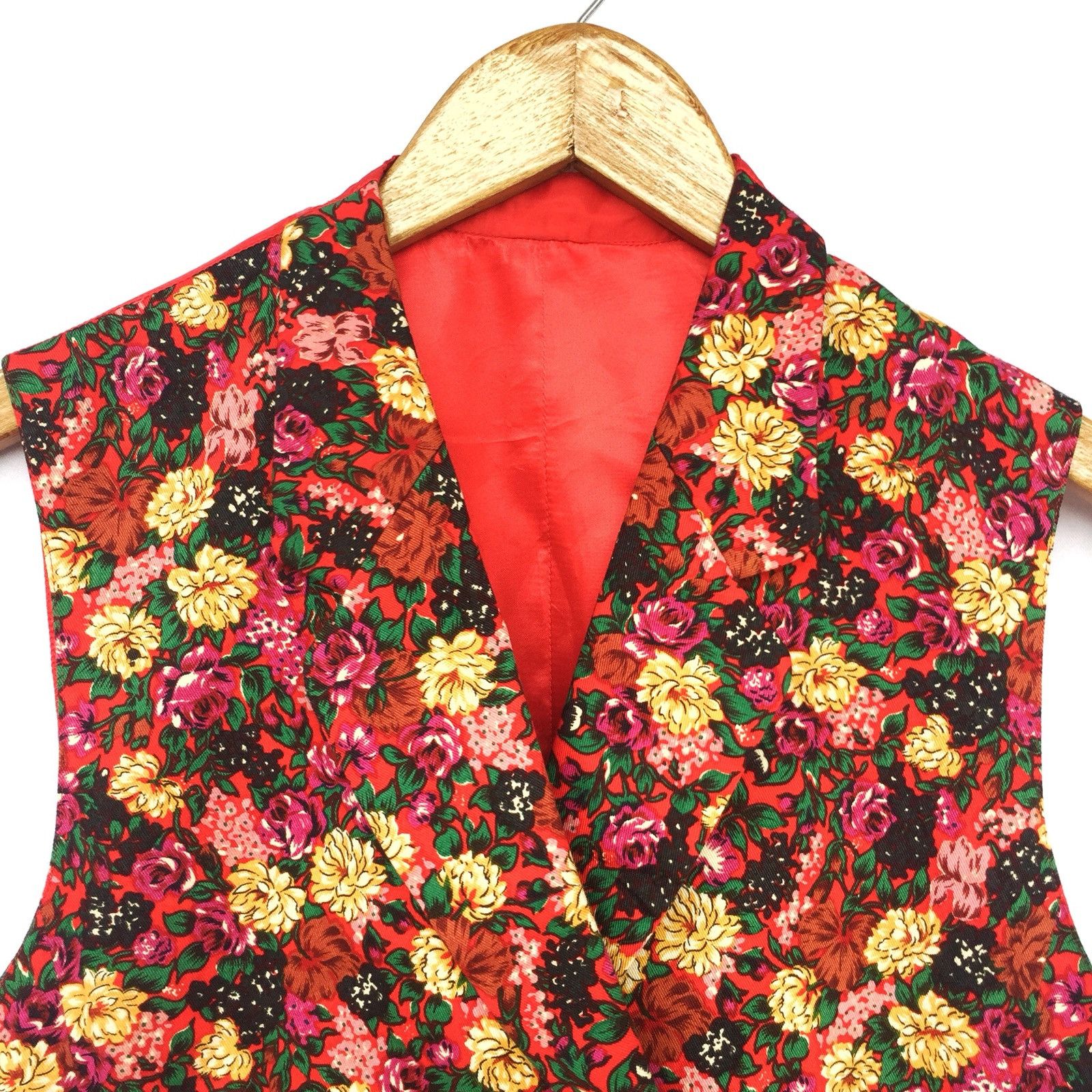 Kenzo HEAT🔥Kenzo Paris Floral Motif Overprint Buton Vest Size US S / EU 44-46 / 1 - 3 Thumbnail