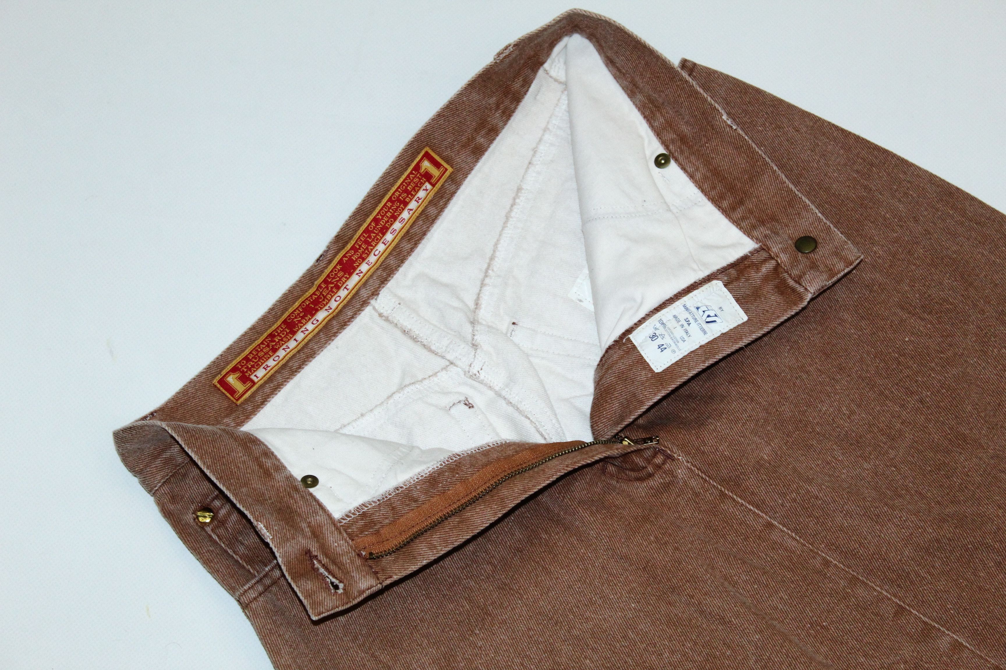 Trussardi Vintage Trussardi Garment Dyed Stonewash Raw Denim Skirt Size 30" / US 8 / IT 44 - 7 Thumbnail
