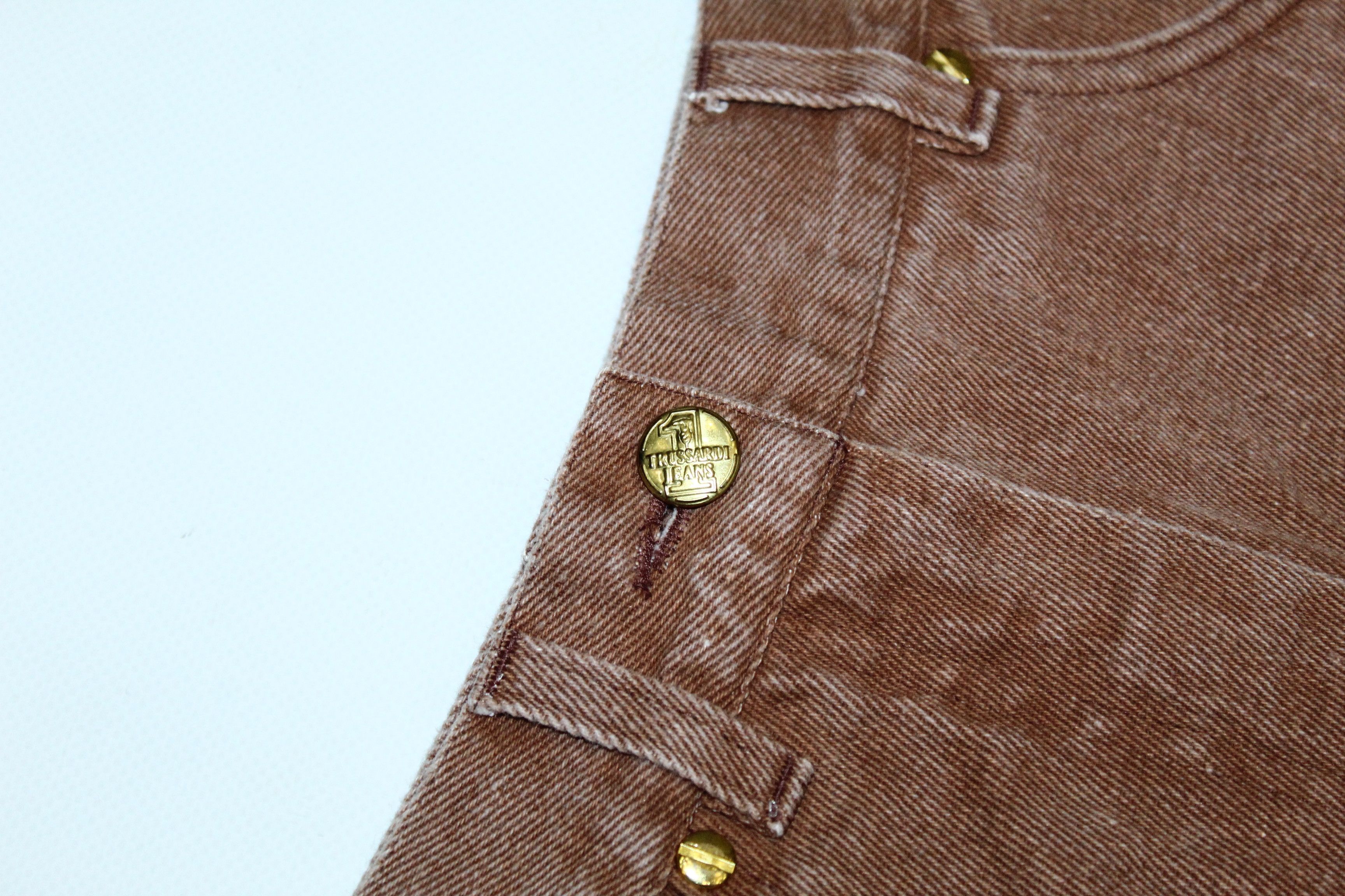 Trussardi Vintage Trussardi Garment Dyed Stonewash Raw Denim Skirt Size 30" / US 8 / IT 44 - 6 Thumbnail