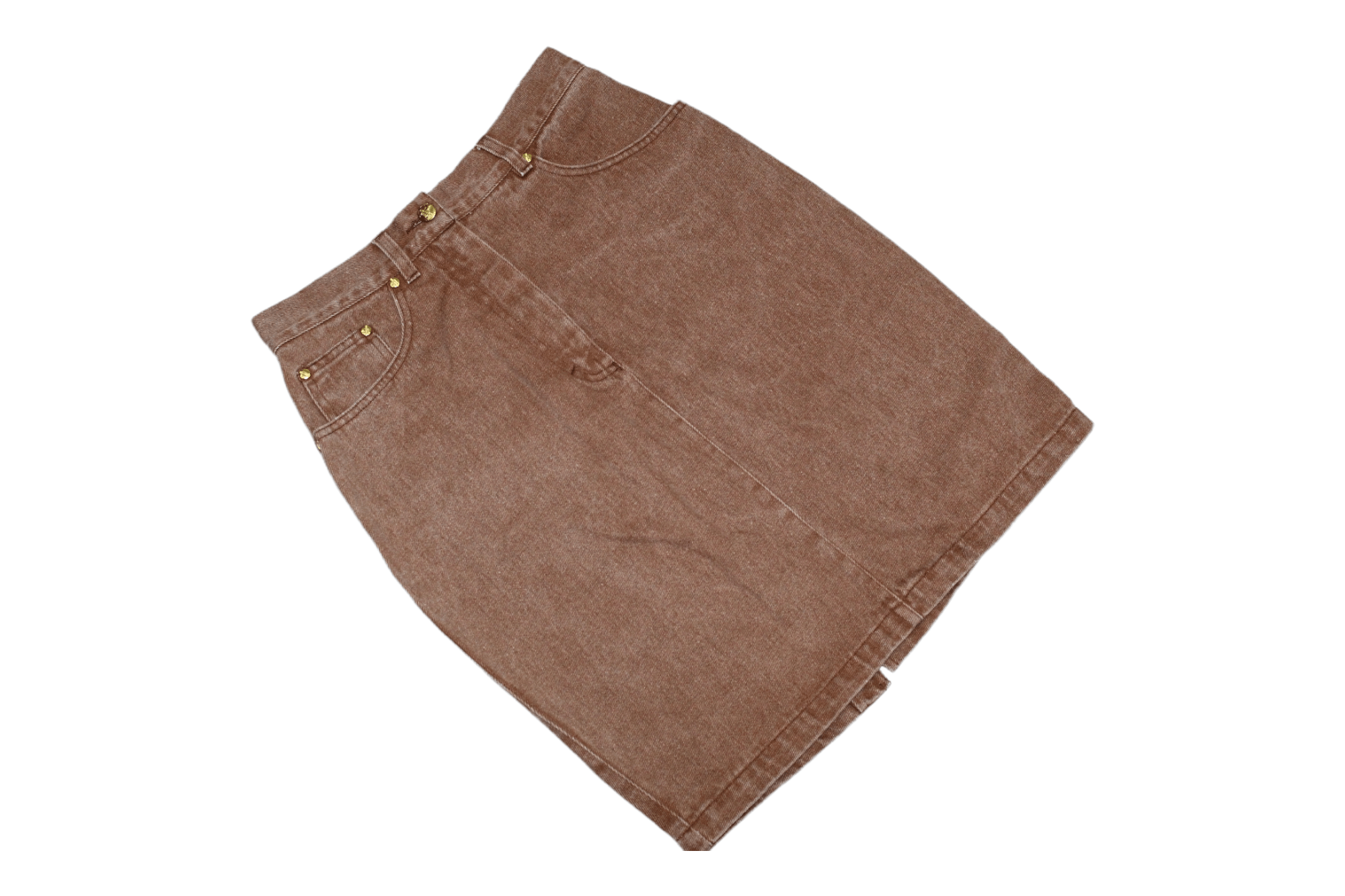 Trussardi Vintage Trussardi Garment Dyed Stonewash Raw Denim Skirt Size 30" / US 8 / IT 44 - 2 Thumbnail
