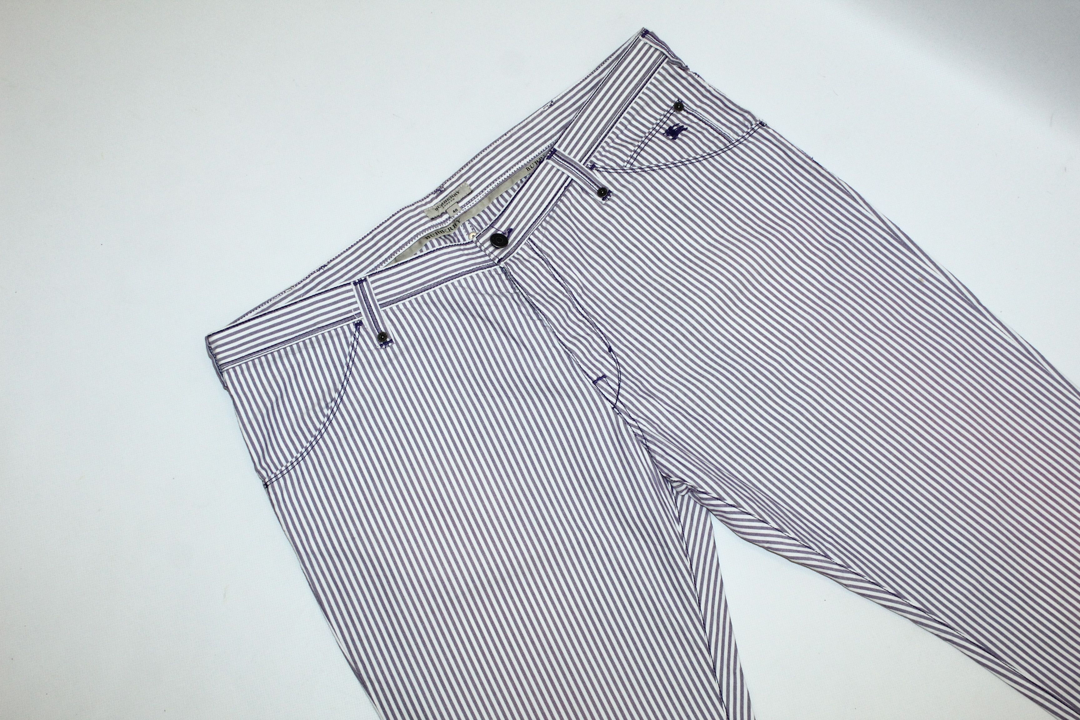 Burberry Burberry London Striped Stretch Denim Pants Size US 40 / EU 56 - 4 Thumbnail