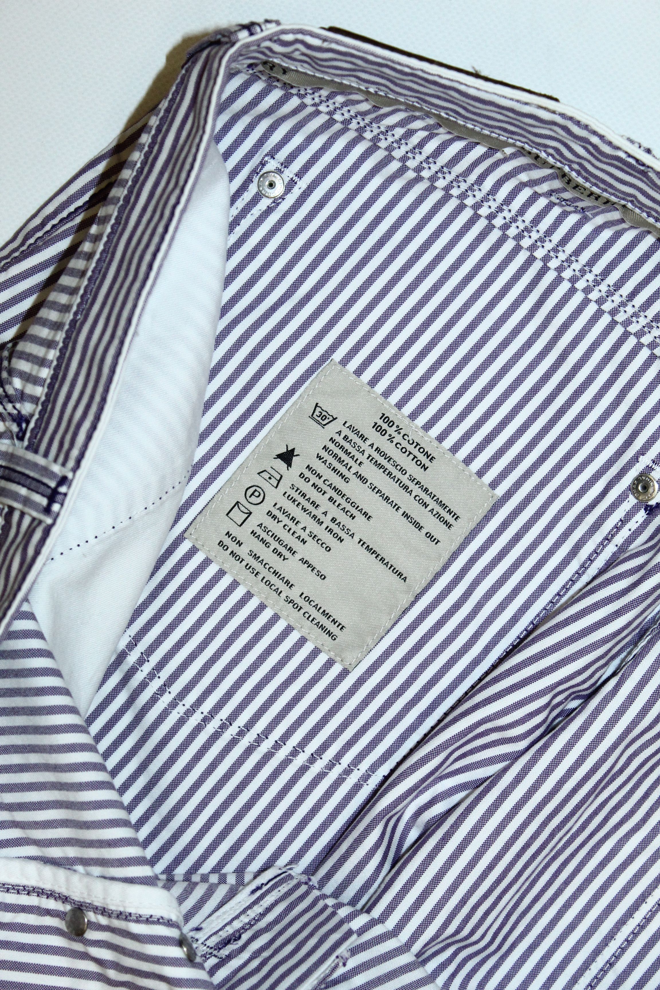 Burberry Burberry London Striped Stretch Denim Pants Size US 40 / EU 56 - 7 Thumbnail