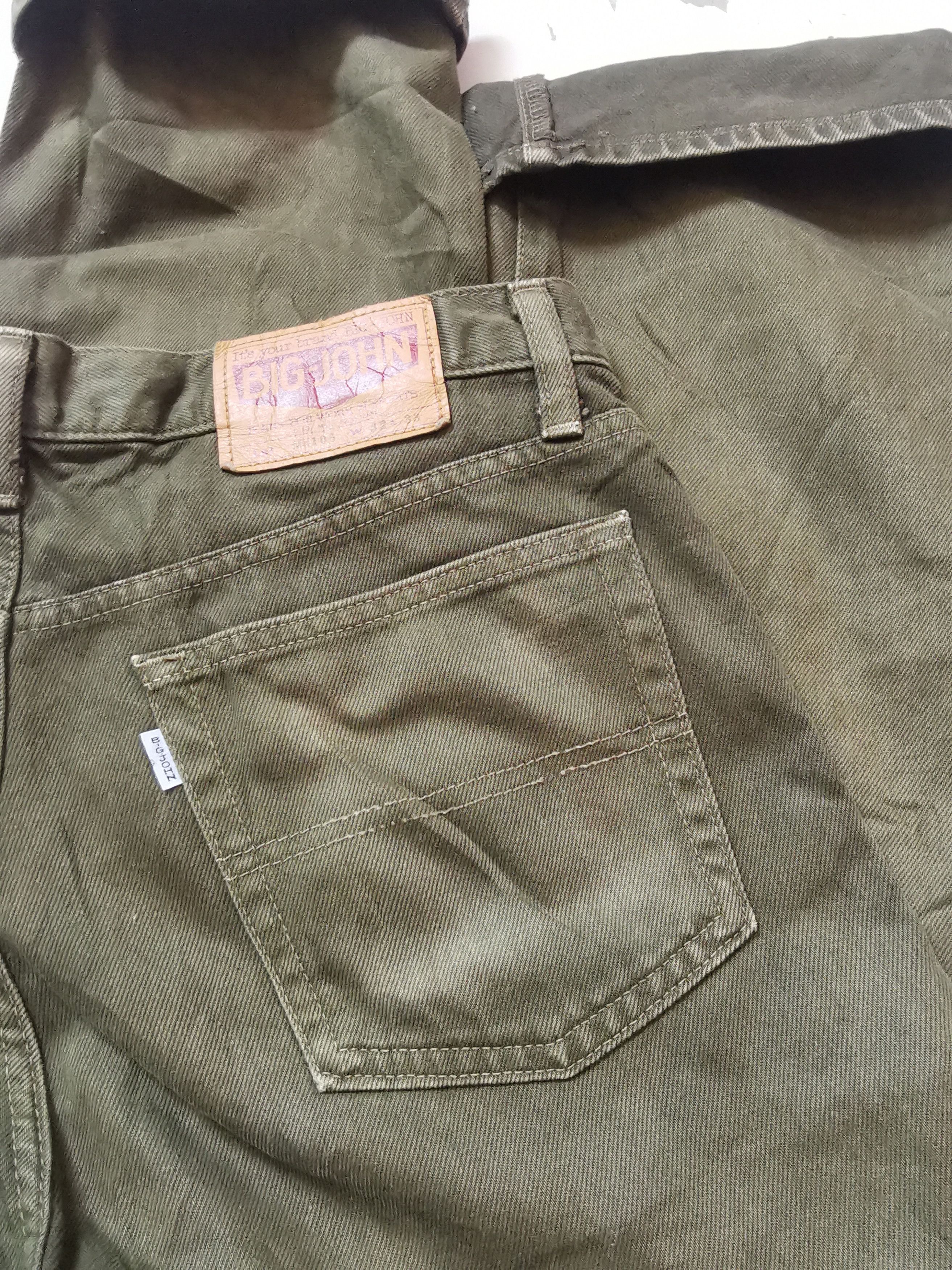 Big John 🇯🇵Vintage 80s Big John White Tag Green Army Pants Size US 32 / EU 48 - 14 Thumbnail