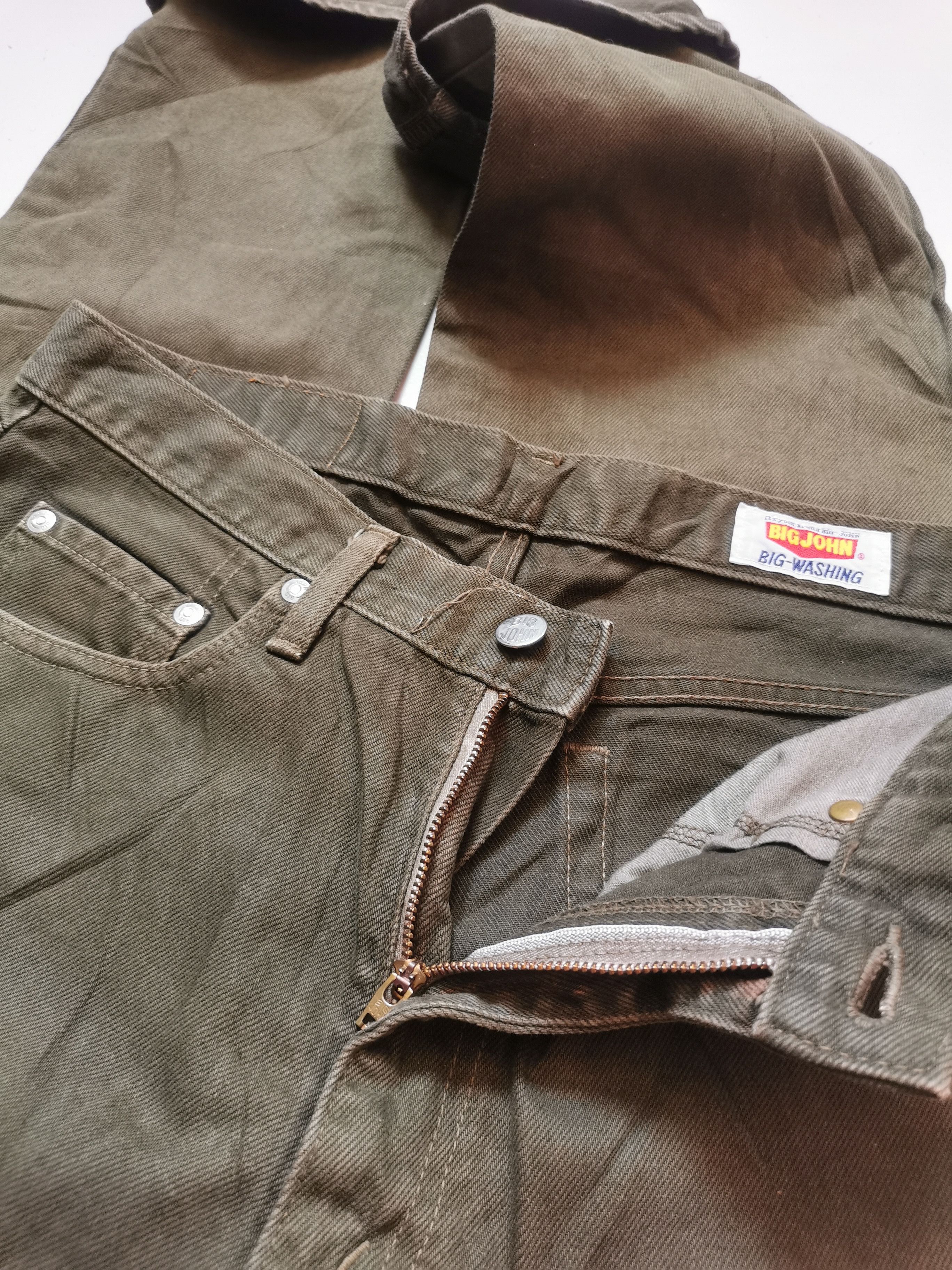 Big John 🇯🇵Vintage 80s Big John White Tag Green Army Pants Size US 32 / EU 48 - 6 Thumbnail