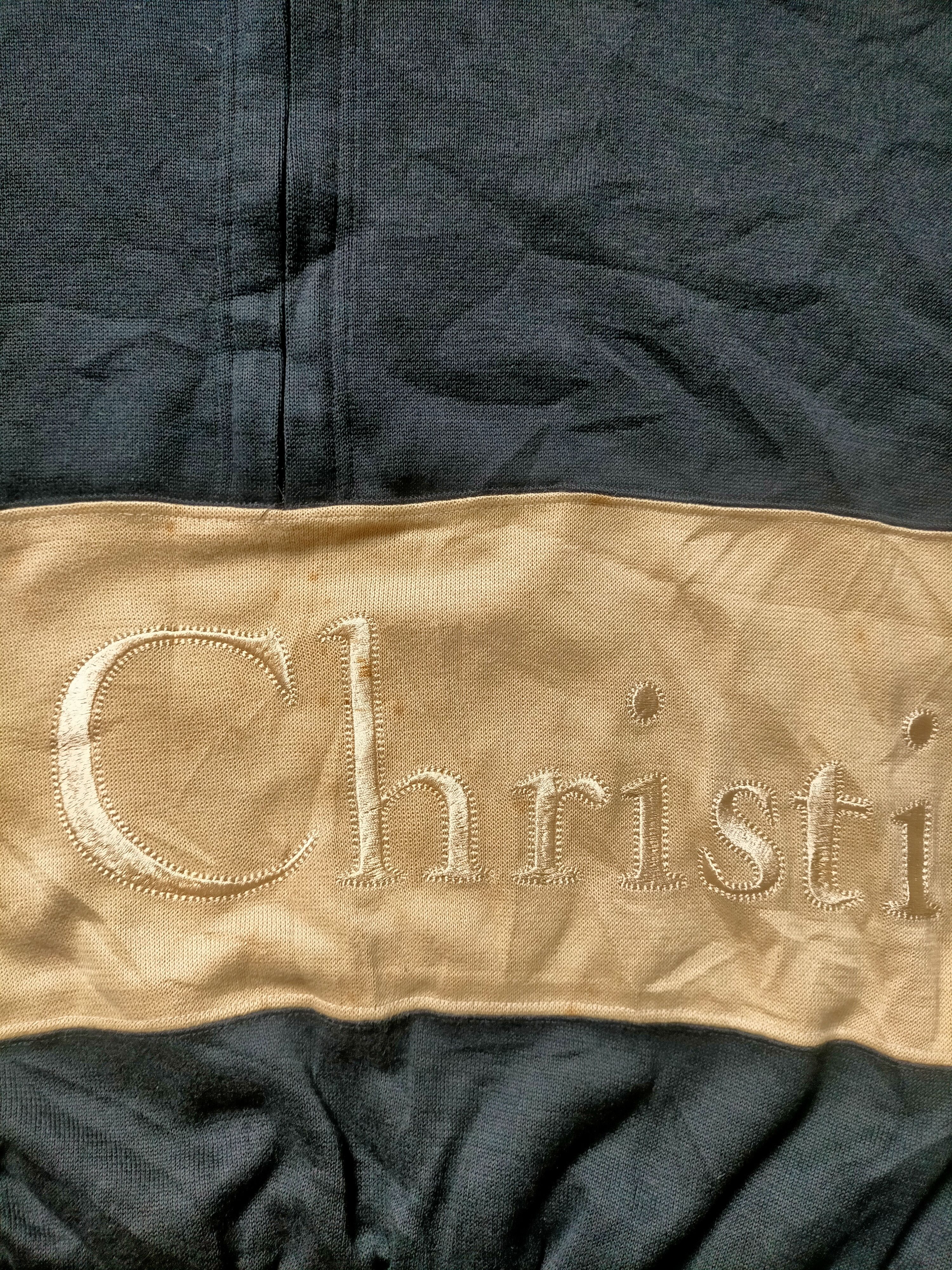Christian Dior Monsieur Christian Dior Embroidered Spell Out Half Zipped Sweatshirt Size US L / EU 52-54 / 3 - 13 Thumbnail