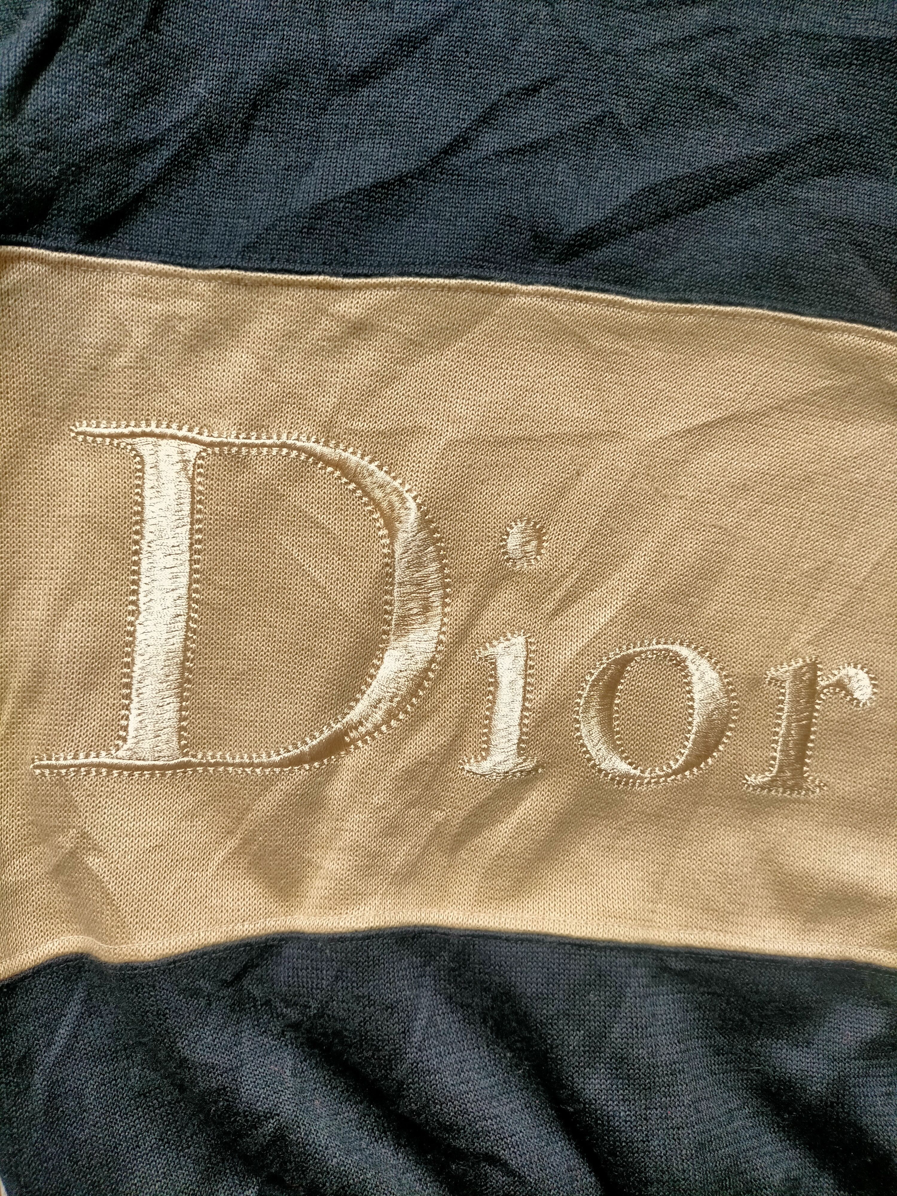 Christian Dior Monsieur Christian Dior Embroidered Spell Out Half Zipped Sweatshirt Size US L / EU 52-54 / 3 - 12 Thumbnail