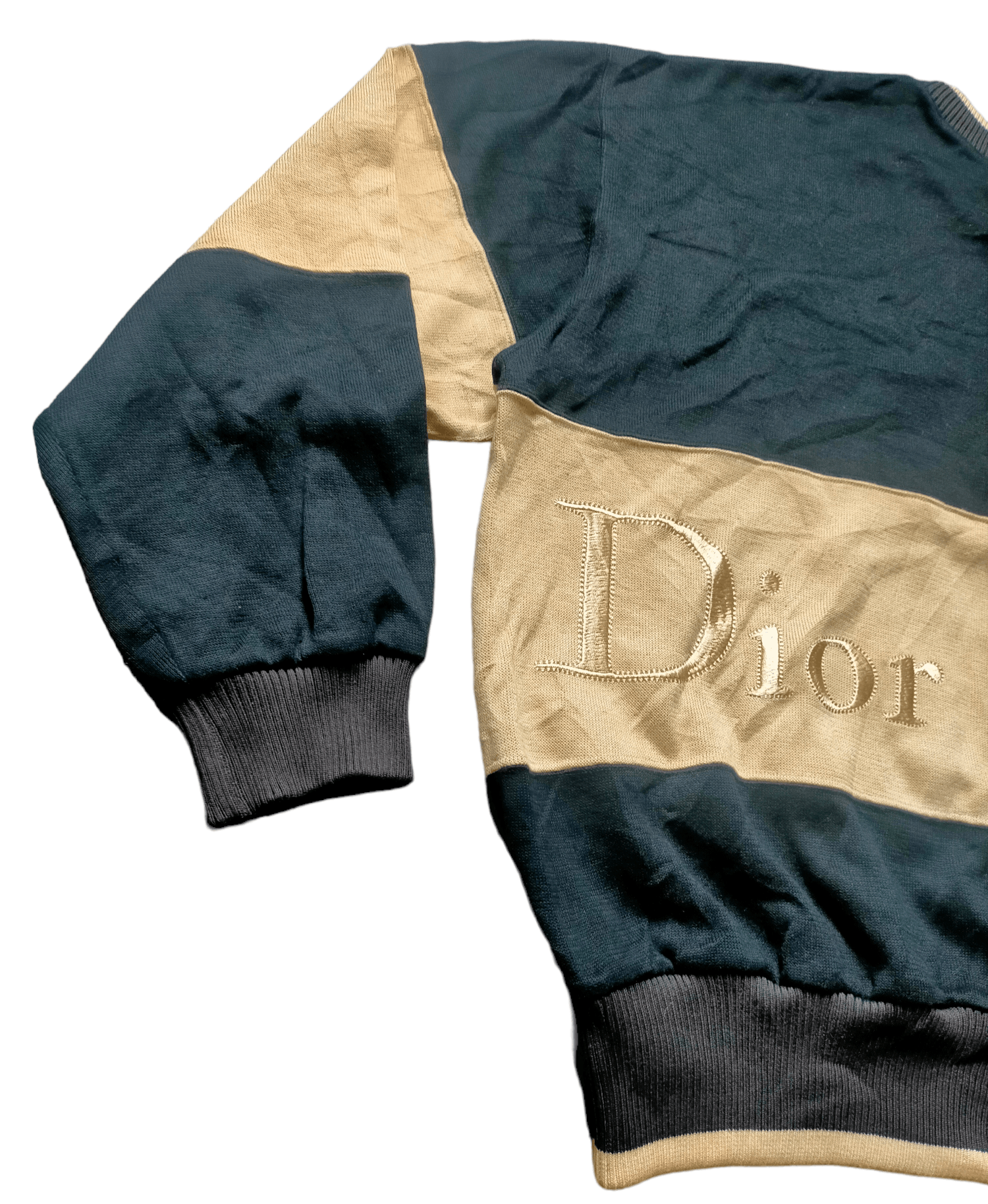 Christian Dior Monsieur Christian Dior Embroidered Spell Out Half Zipped Sweatshirt Size US L / EU 52-54 / 3 - 7 Thumbnail