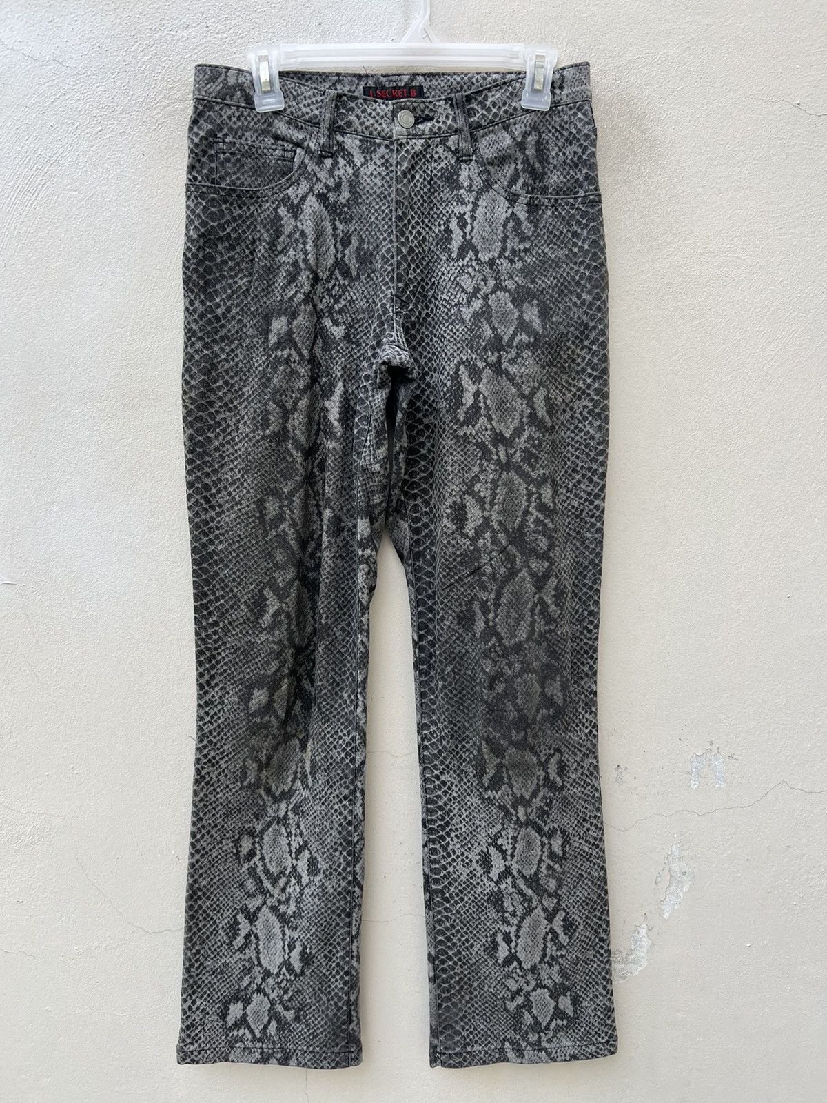 Vintage Vintage J.SECRET.B Japan Snake Scale Stretch Flare Pant Size US 29 - 6 Thumbnail