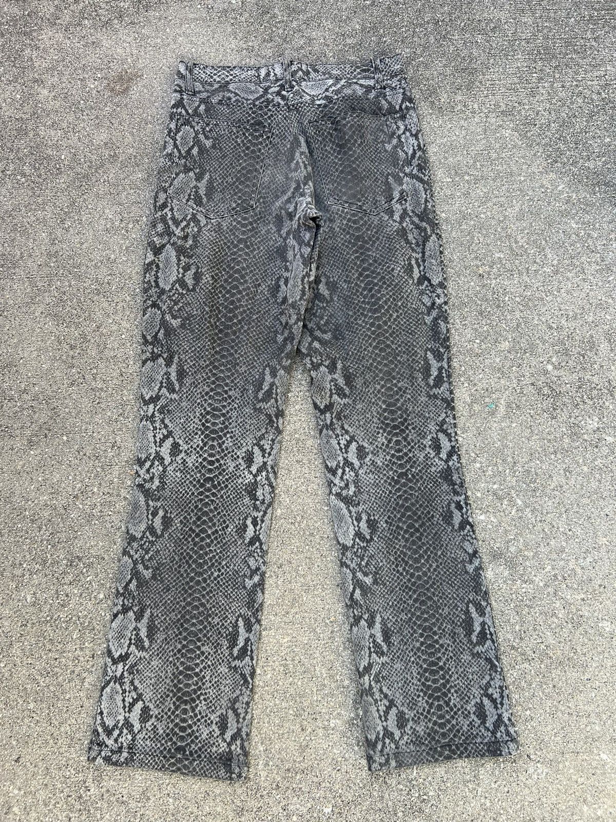 Vintage Vintage J.SECRET.B Japan Snake Scale Stretch Flare Pant Size US 29 - 5 Thumbnail