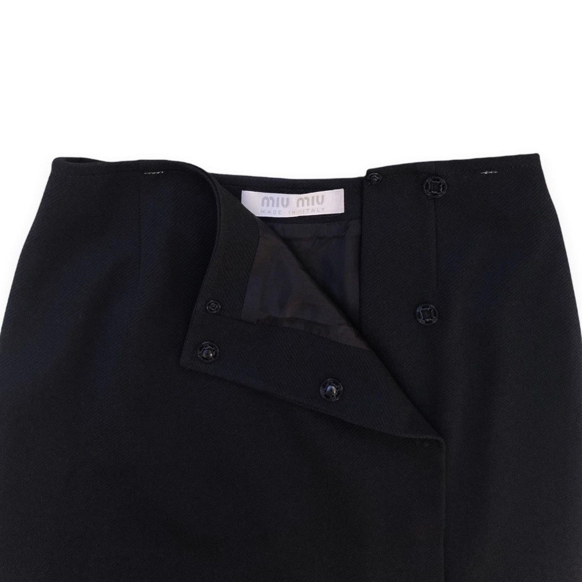 Miu Miu Miu Miu Wrap Black Long Skirt.⁣ Size 28" / US 6 / IT 42 - 4 Thumbnail