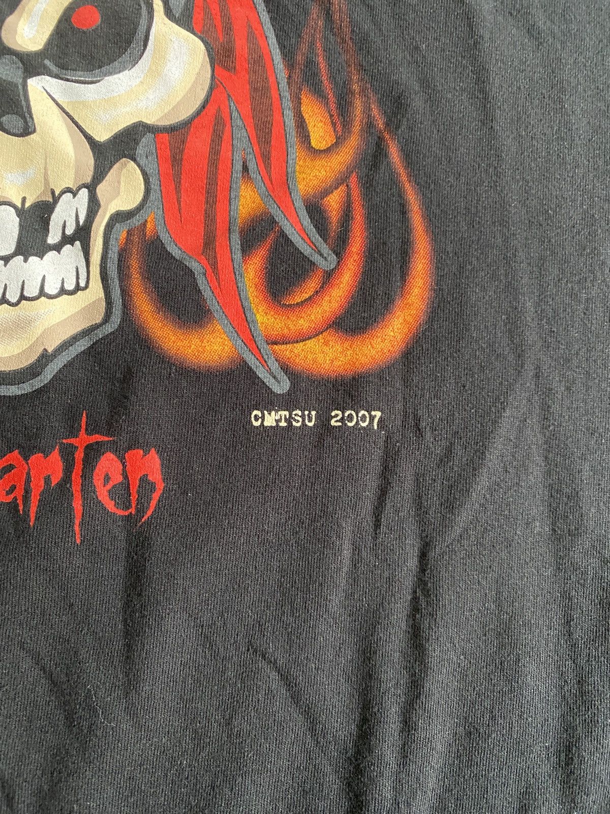 Vintage ‘07 Biker Skull in Flames St. Marten Long Sleeve Tee Size US XXL / EU 58 / 5 - 3 Thumbnail