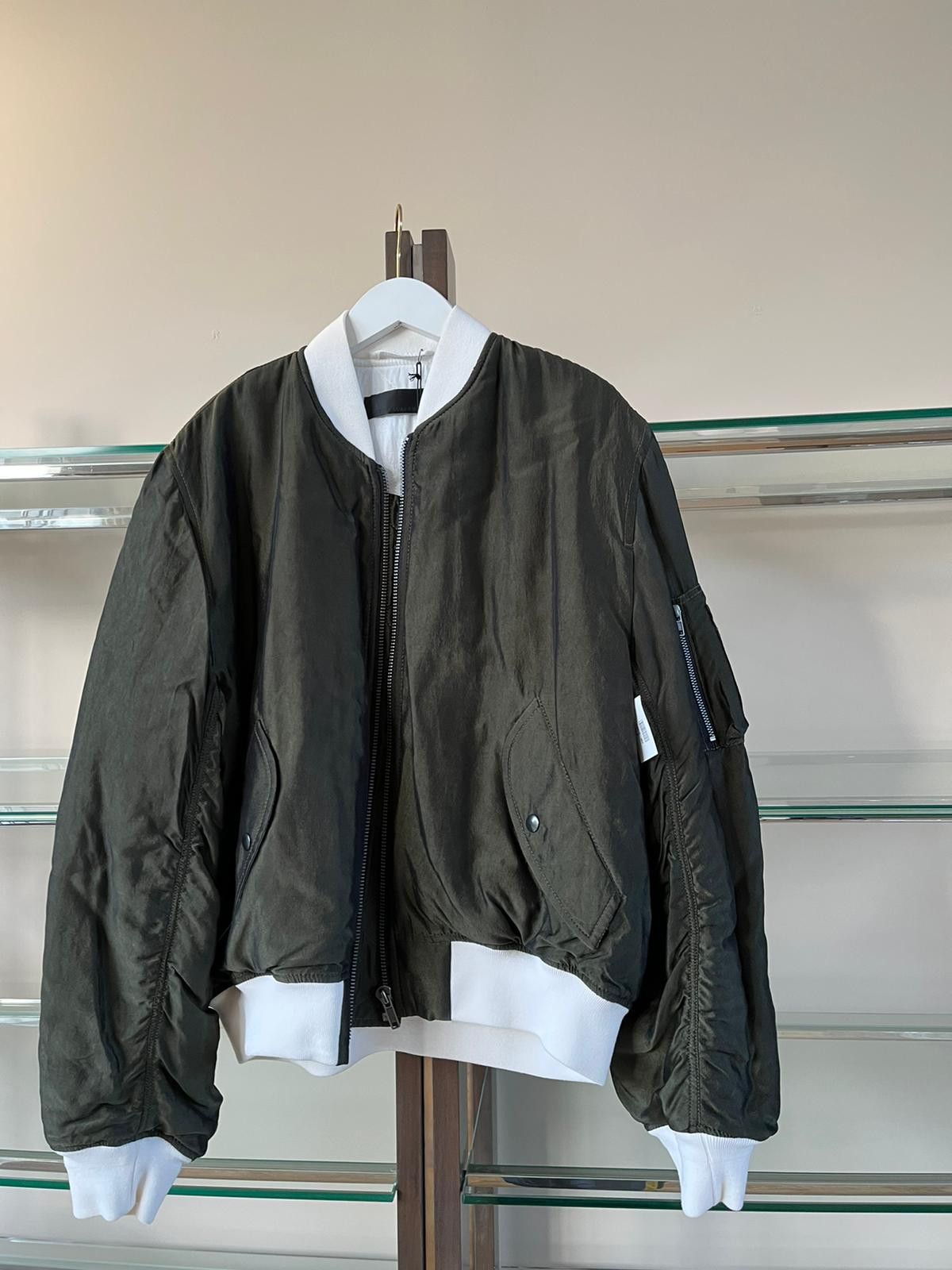 Haider Ackermann Classic Bomber Jacket in Cornwalls Khaki / Ivory Size US M / EU 48-50 / 2 - 4 Thumbnail