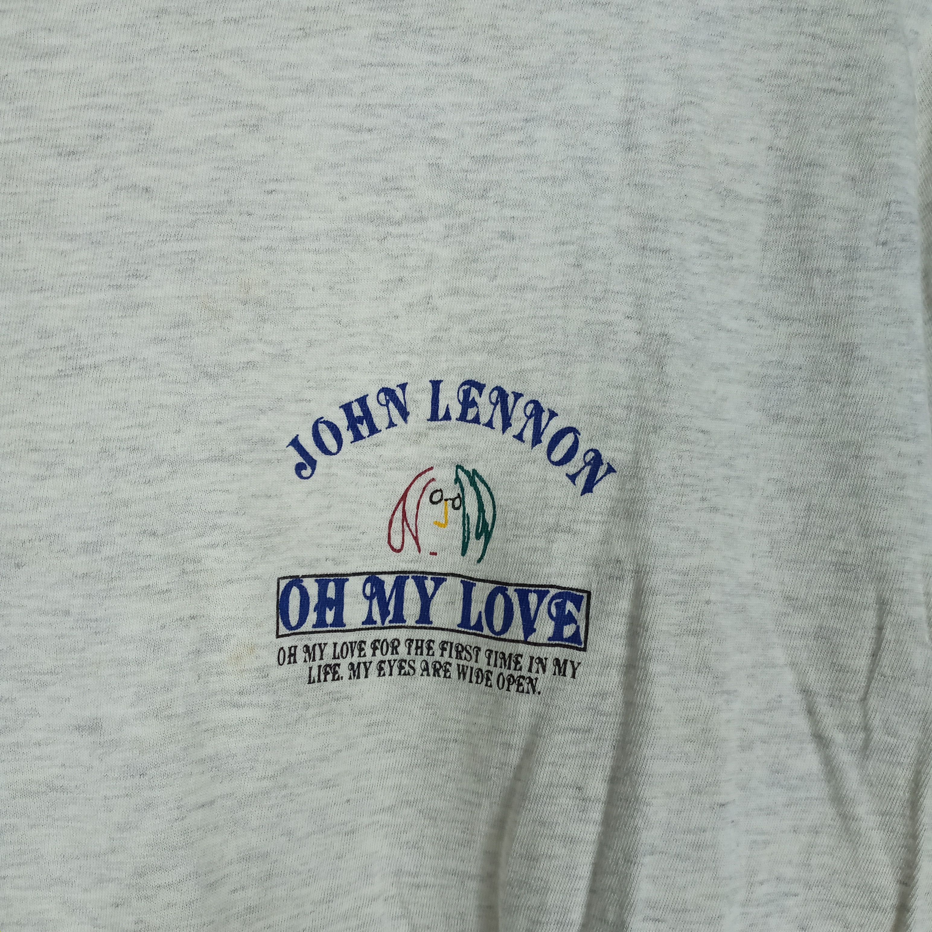 Band Tees × Vintage Vintage Liverpool Rockstar Legend John Lennon Oh My Love Size US S / EU 44-46 / 1 - 3 Thumbnail