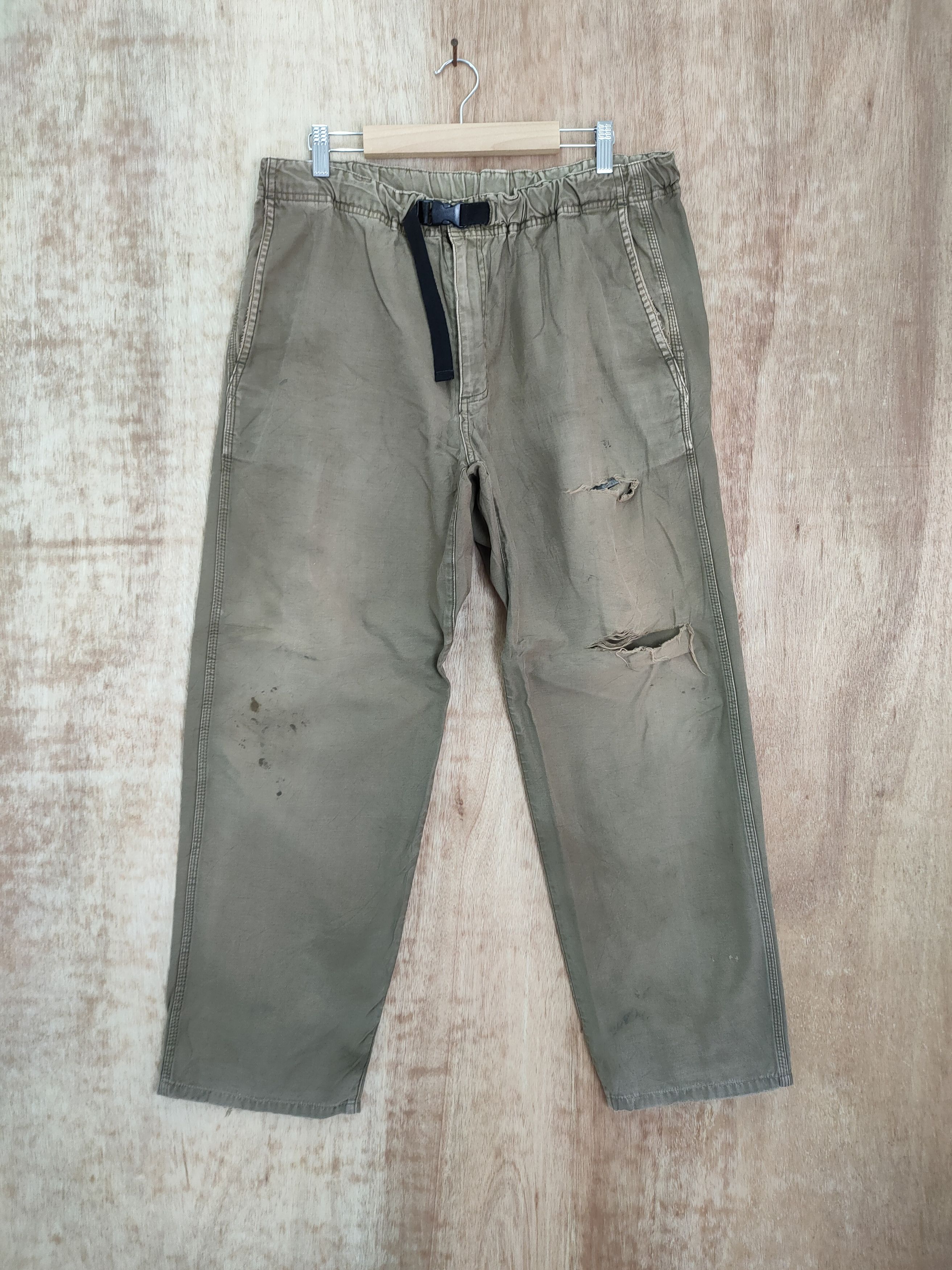 image of Carhartt Faded Distressed Cargo Pants in Brown, Men's (Size 34)