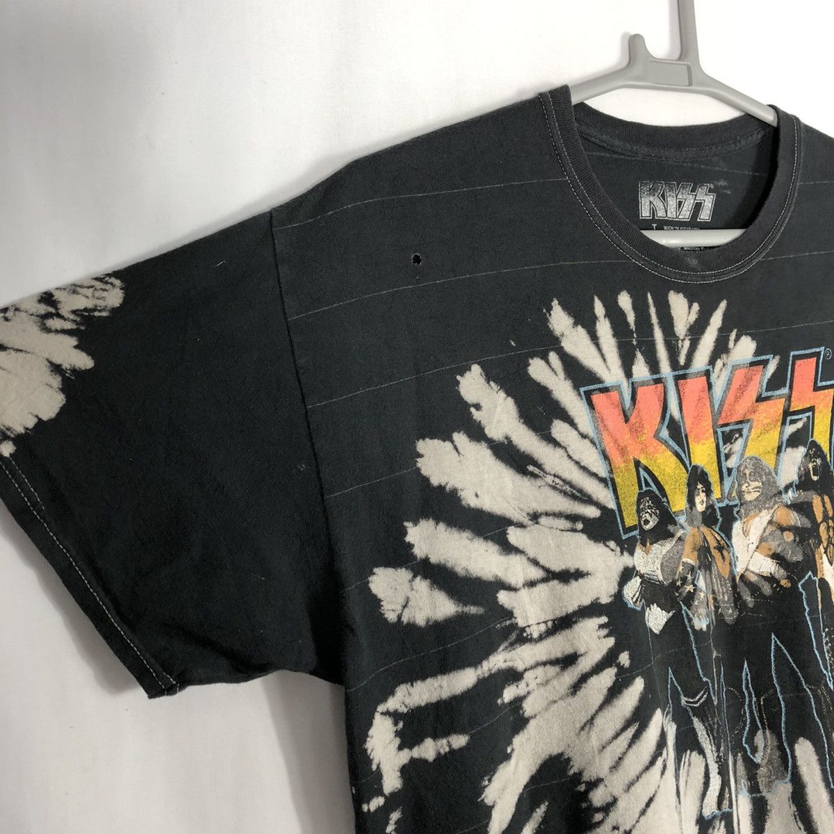 Band Tees × KISS × Vintage Heavy Metal Band Kiss Big Image Tye Dye Promo Tee Size US XL / EU 56 / 4 - 8 Thumbnail