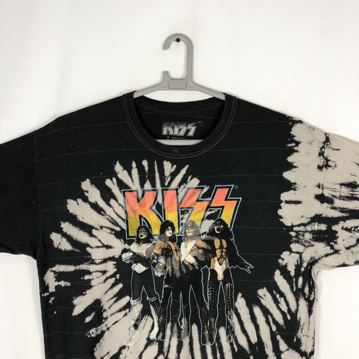 Band Tees × KISS × Vintage Heavy Metal Band Kiss Big Image Tye Dye Promo Tee Size US XL / EU 56 / 4 - 2 Thumbnail