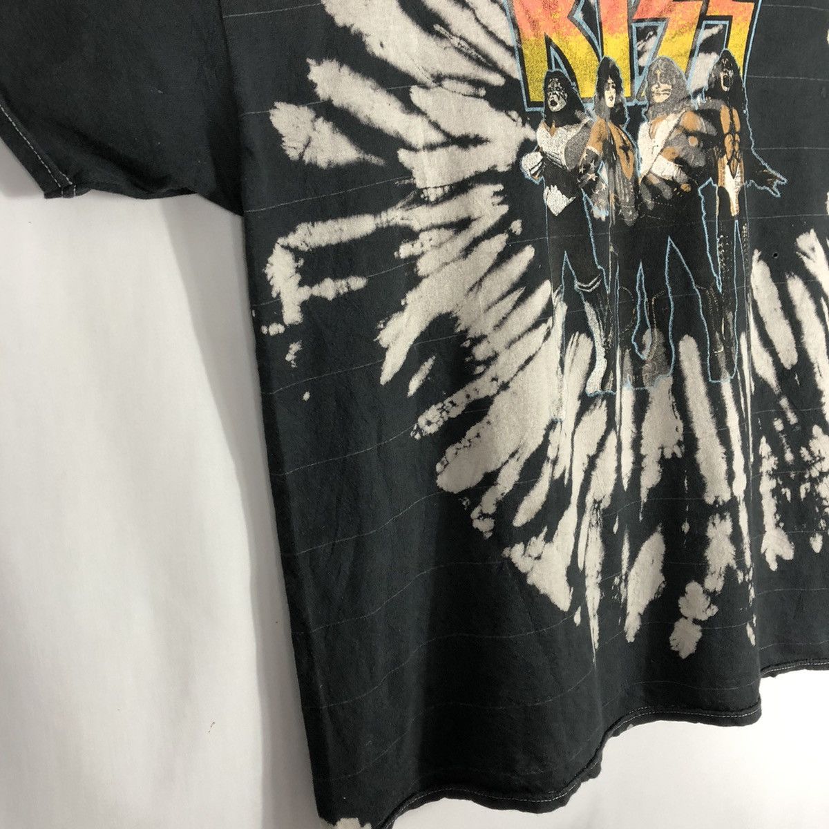 Band Tees × KISS × Vintage Heavy Metal Band Kiss Big Image Tye Dye Promo Tee Size US XL / EU 56 / 4 - 9 Thumbnail