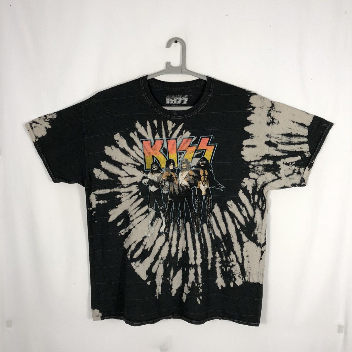 Band Tees × KISS × Vintage Heavy Metal Band Kiss Big Image Tye Dye Promo Tee Size US XL / EU 56 / 4 - 1 Thumbnail