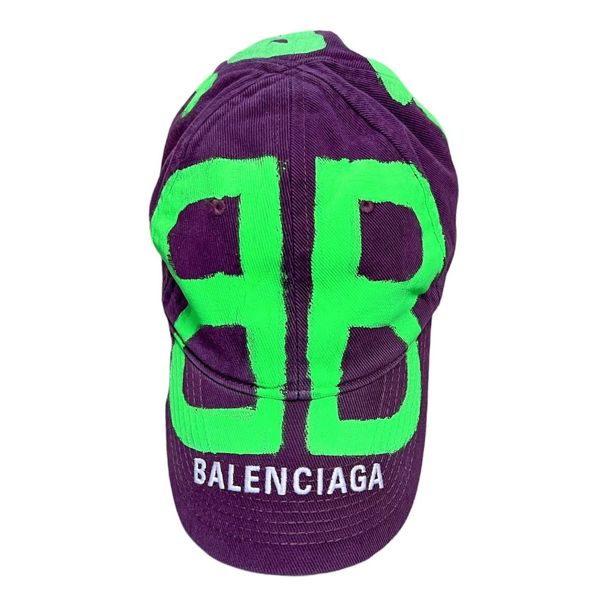 image of Balenciaga Spray Cap In Purple in Purple/Green, Men's