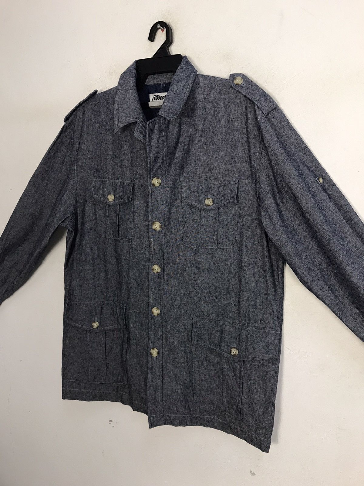 Japanese Brand × Vintage Vintage Bonskip Denim Button Up Pocket Style Size US XL / EU 56 / 4 - 4 Thumbnail