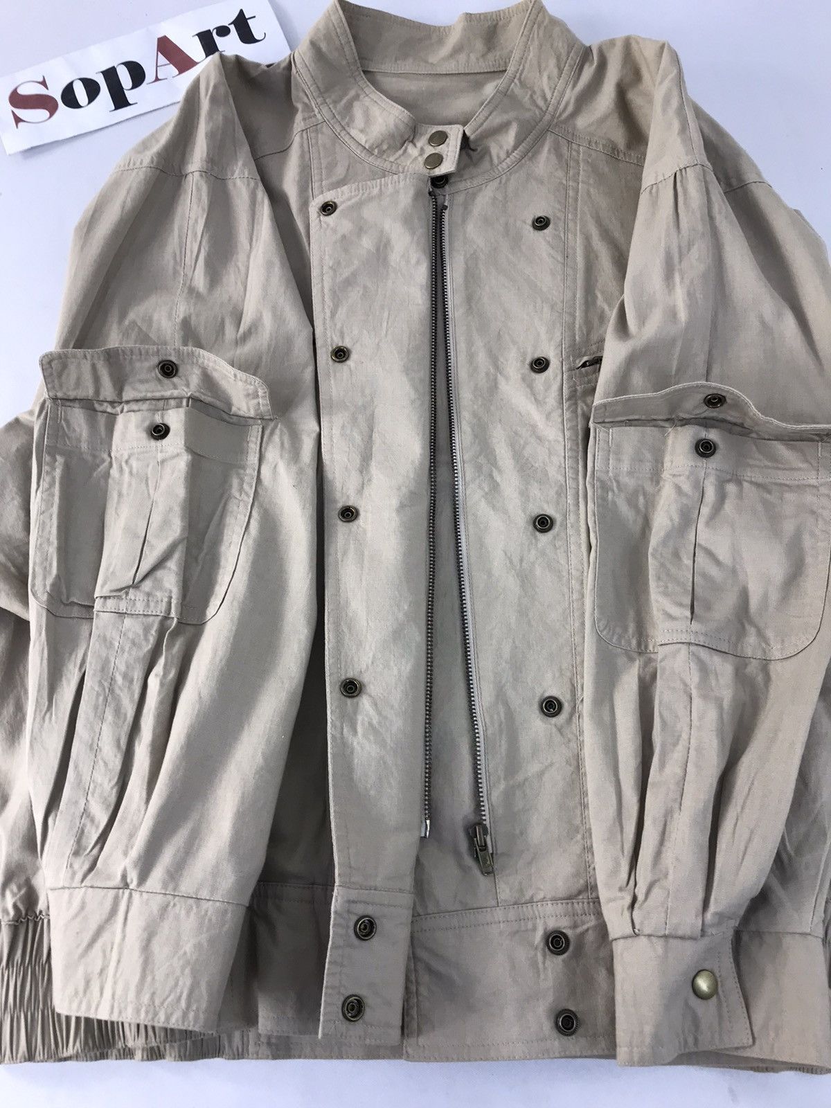 Japanese Brand × Vintage Vintage Japanesebrand Bomber Jacket Fashion Pocket Design Size US XL / EU 56 / 4 - 5 Thumbnail