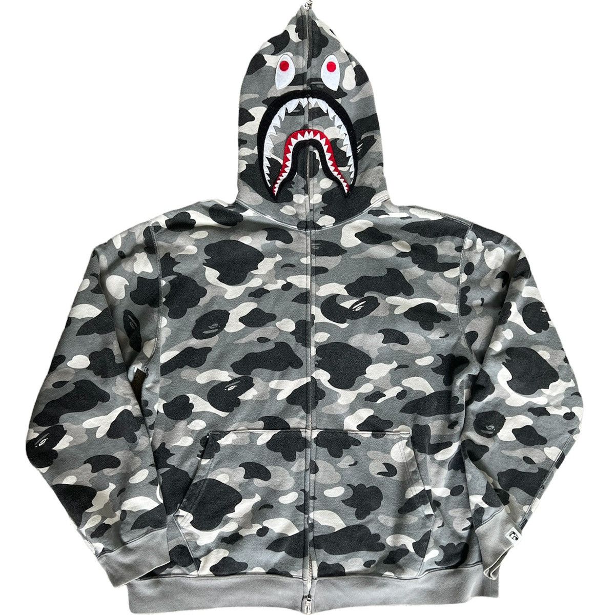 Bape NFS 1st Camo Shark Full Zip Hoodie | Grailed