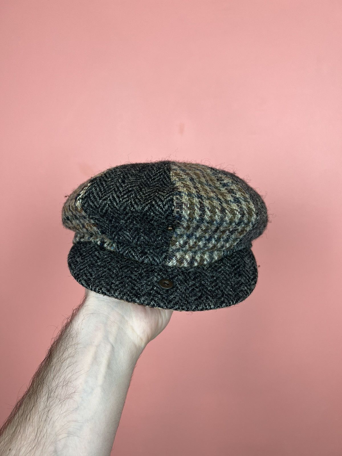 Harris Tweed Harris tweed casual cat eight-part peaked flat hat Size ONE SIZE - 3 Thumbnail