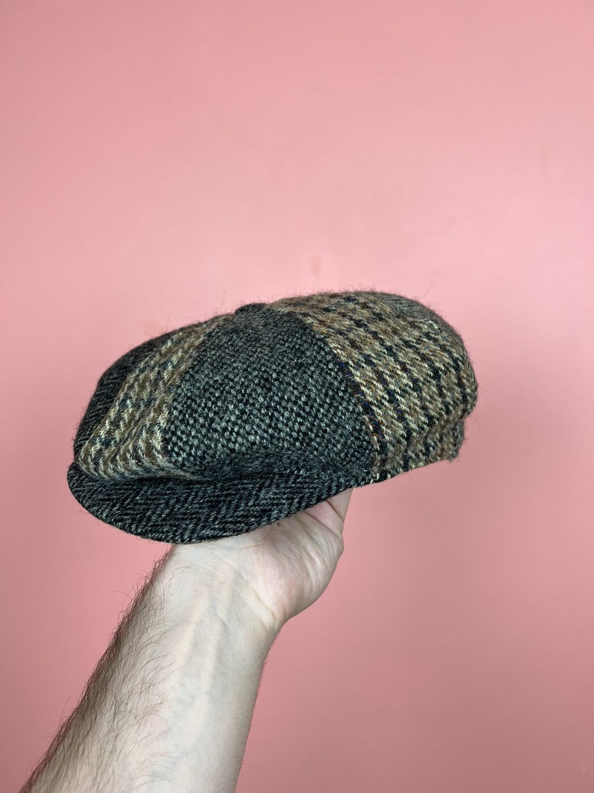 Harris Tweed Harris tweed casual cat eight-part peaked flat hat Size ONE SIZE - 4 Thumbnail