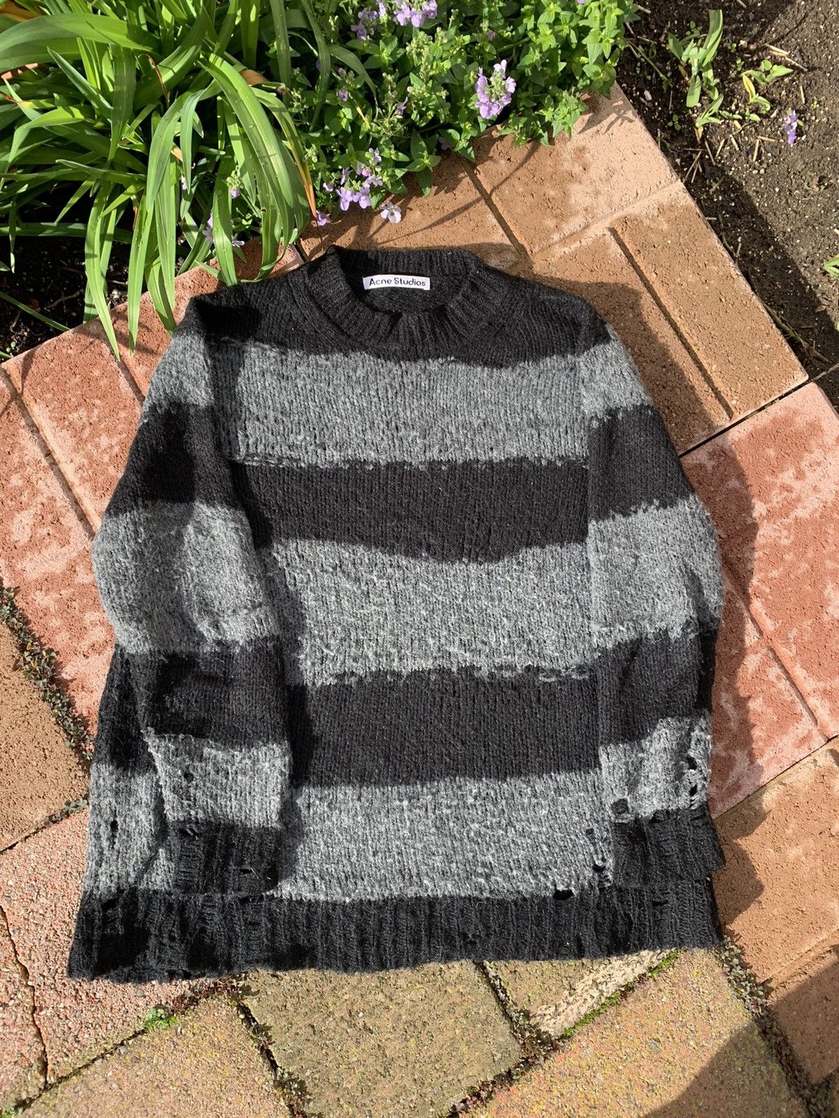 RARE GRAIL acne studios distressed cobain mohair knit