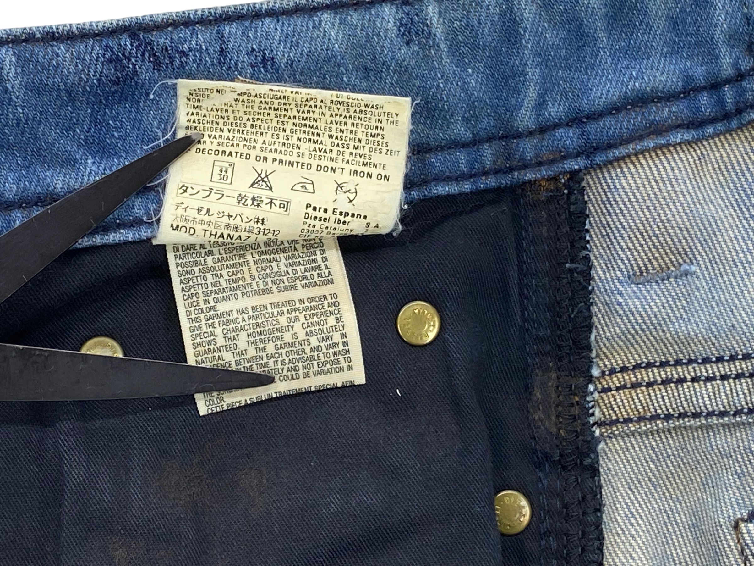 Diesel × Japanese Brand Diesel Denim Jeans Acid Wash Jeans Made in Italy Size US 31 - 17 Thumbnail