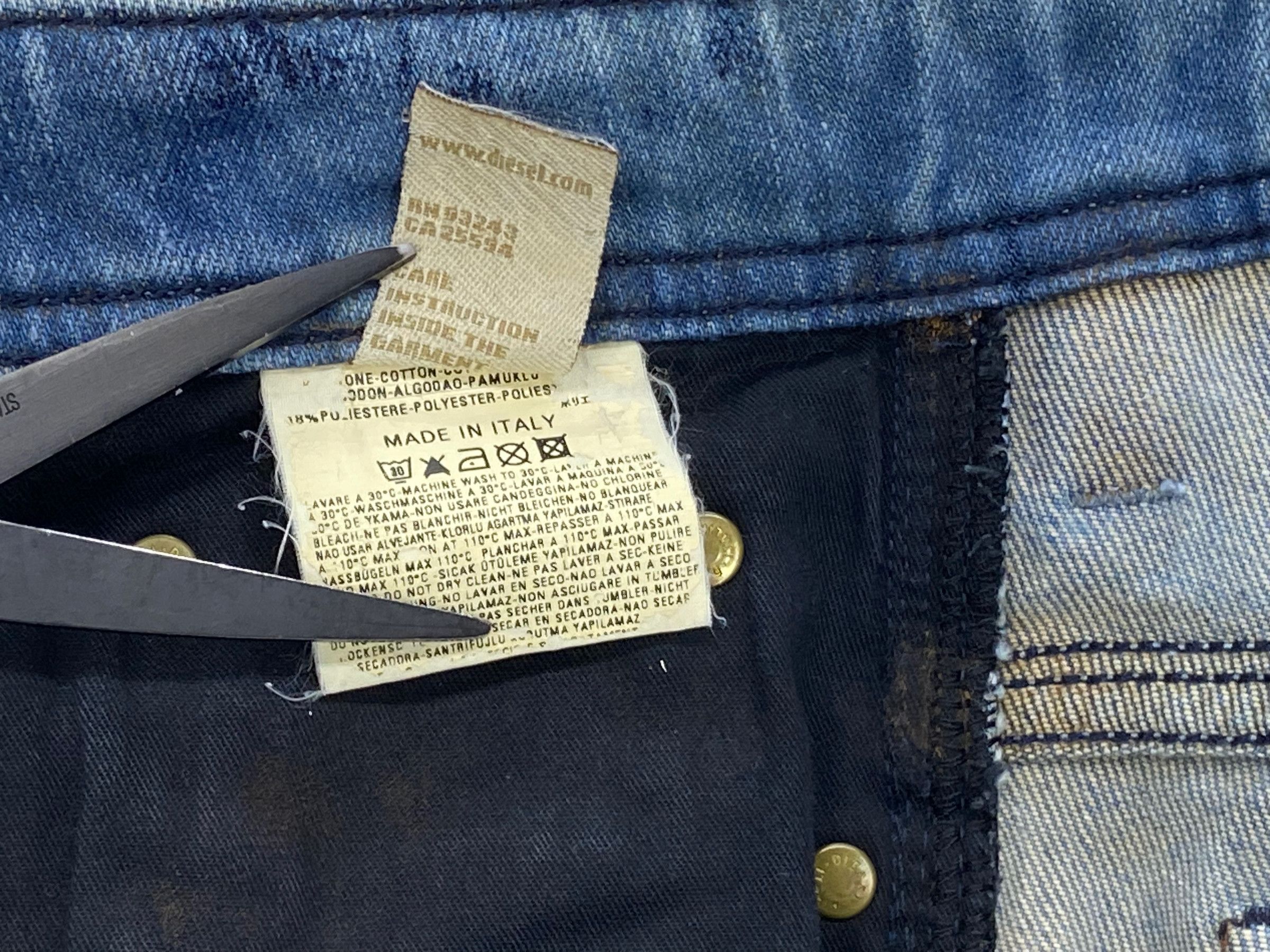 Diesel × Japanese Brand Diesel Denim Jeans Acid Wash Jeans Made in Italy Size US 31 - 16 Thumbnail