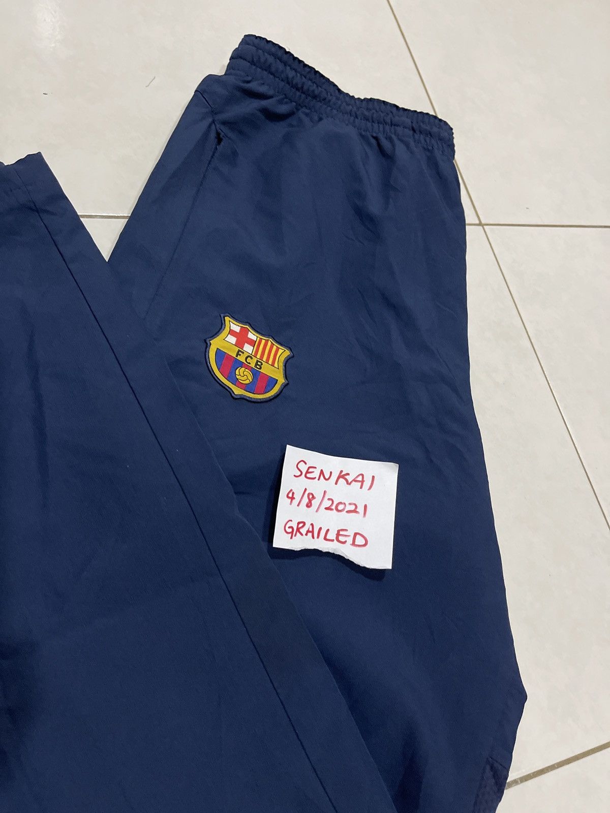 Nike Nike FC Barcelona Mens L Tracksuit Navy Pants Sport 9192 Size US 34 / EU 50 - 8 Thumbnail