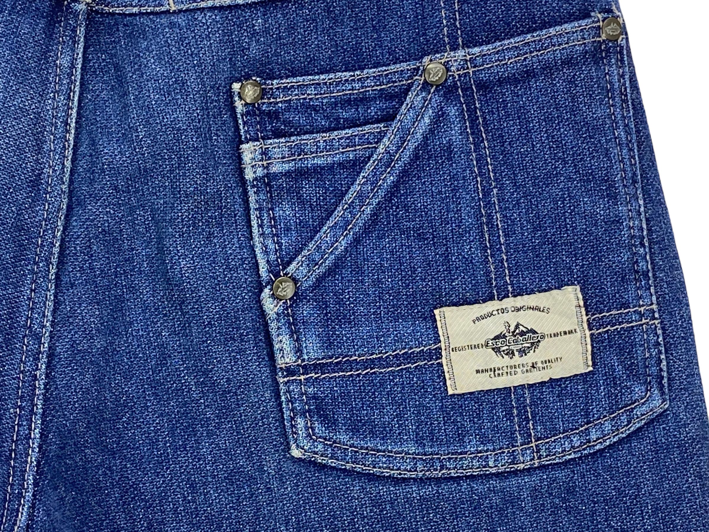 Other Willie Esco Hip Hop Skateboard Jeans Embroided Baggy Jeans Size US 31 - 17 Thumbnail