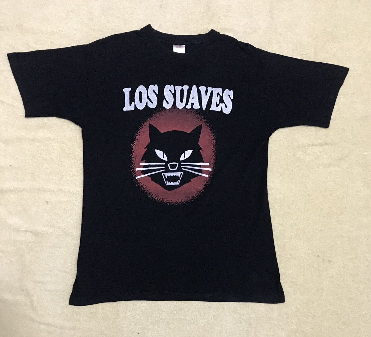 Band Tees × Vintage vintage 90's LOS SUAVES mi casa es el rock and roll t shirt Size US L / EU 52-54 / 3 - 1 Thumbnail