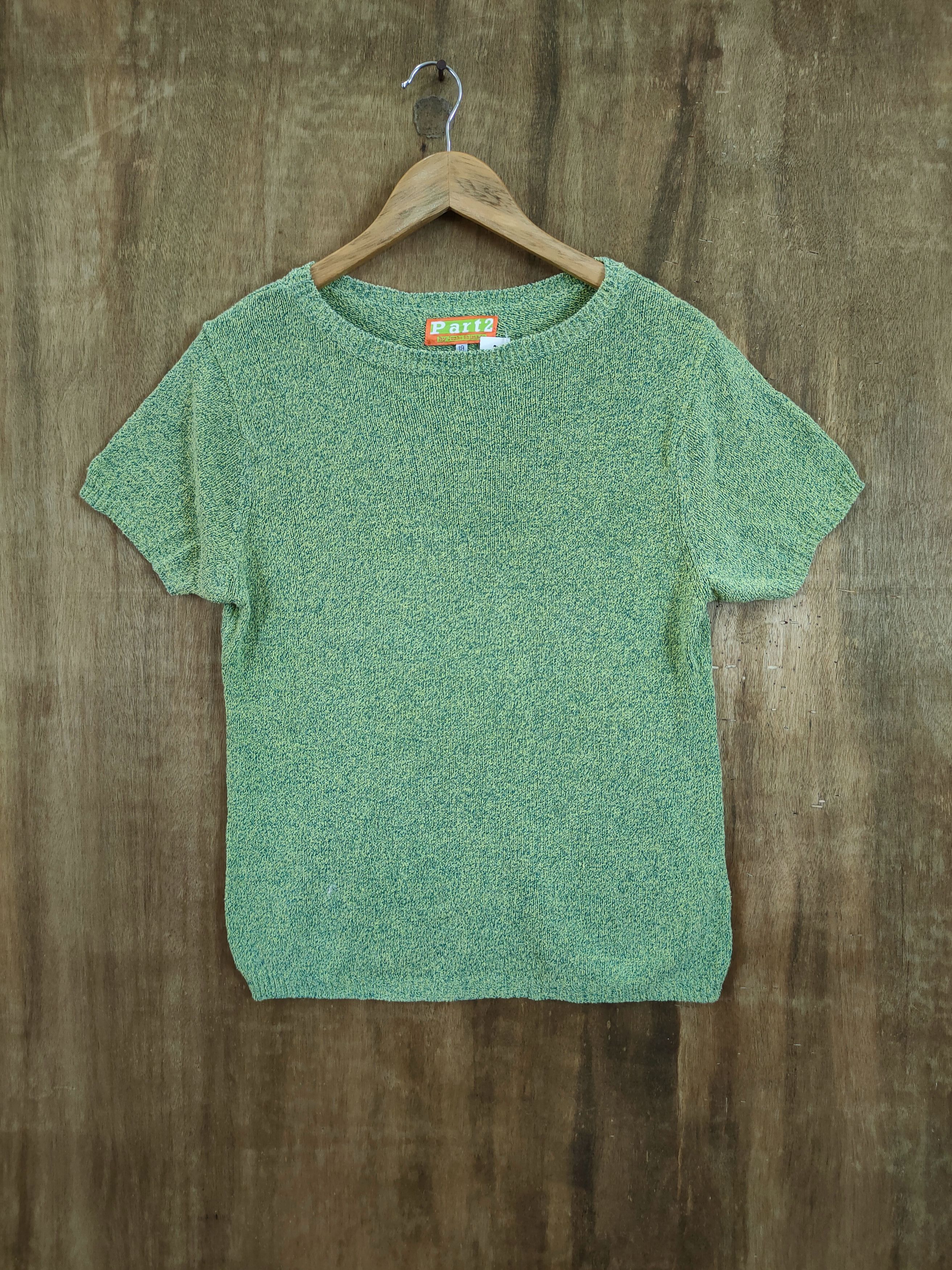 image of Homespun Knitwear x Junko Shimada Part 2 Junko Shimada Knitwear Japan 46-977 in Green (Size Small)
