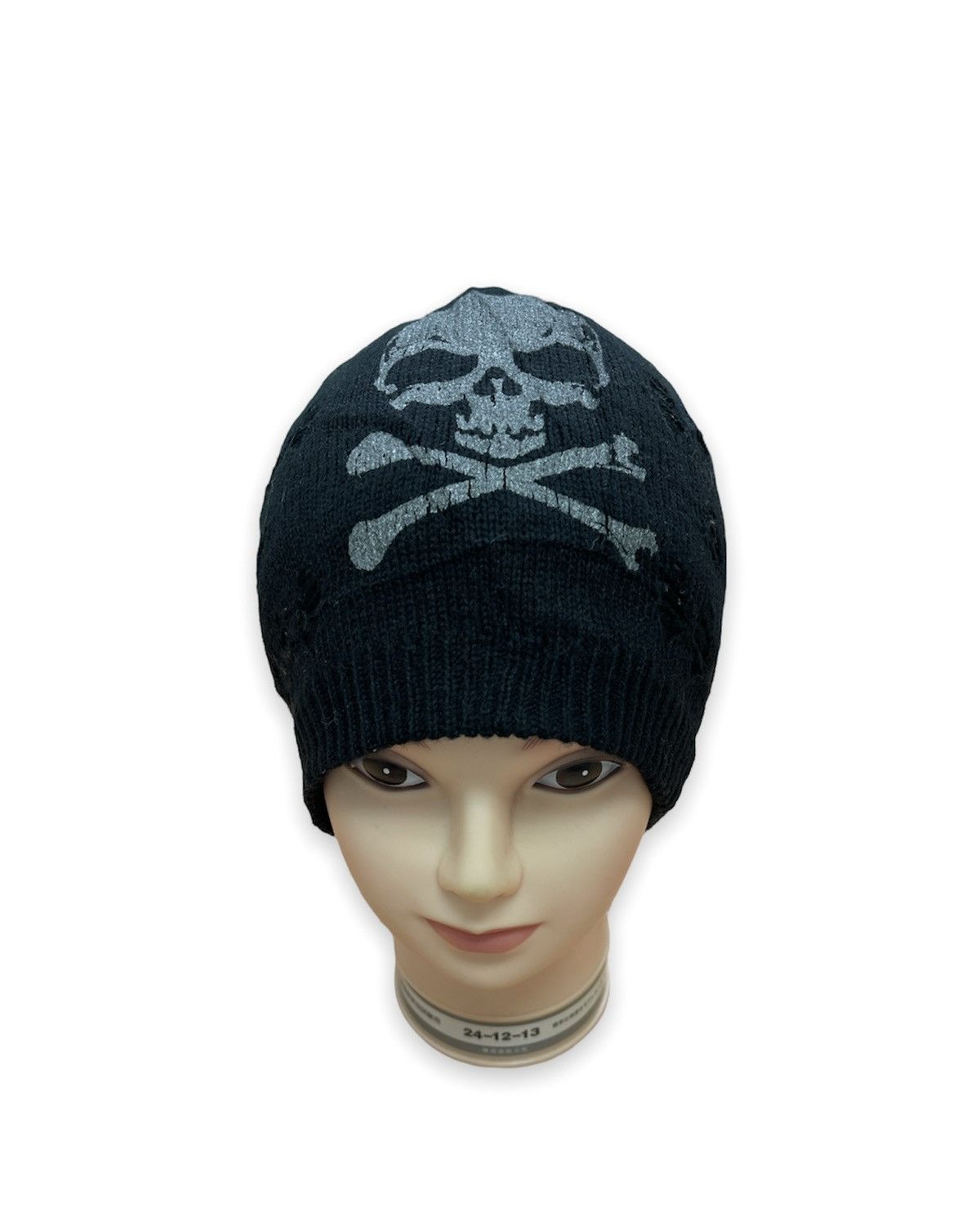 Japanese Brand Distressed Skulls Reversible Beanie Hats Snow Caps Size ONE SIZE - 2 Thumbnail
