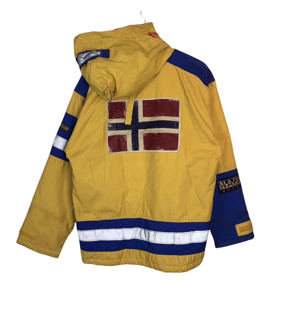 image of Napapijri Geographic Edition Outdoor Wear Jacket in Yellow, Men's (Size Large)