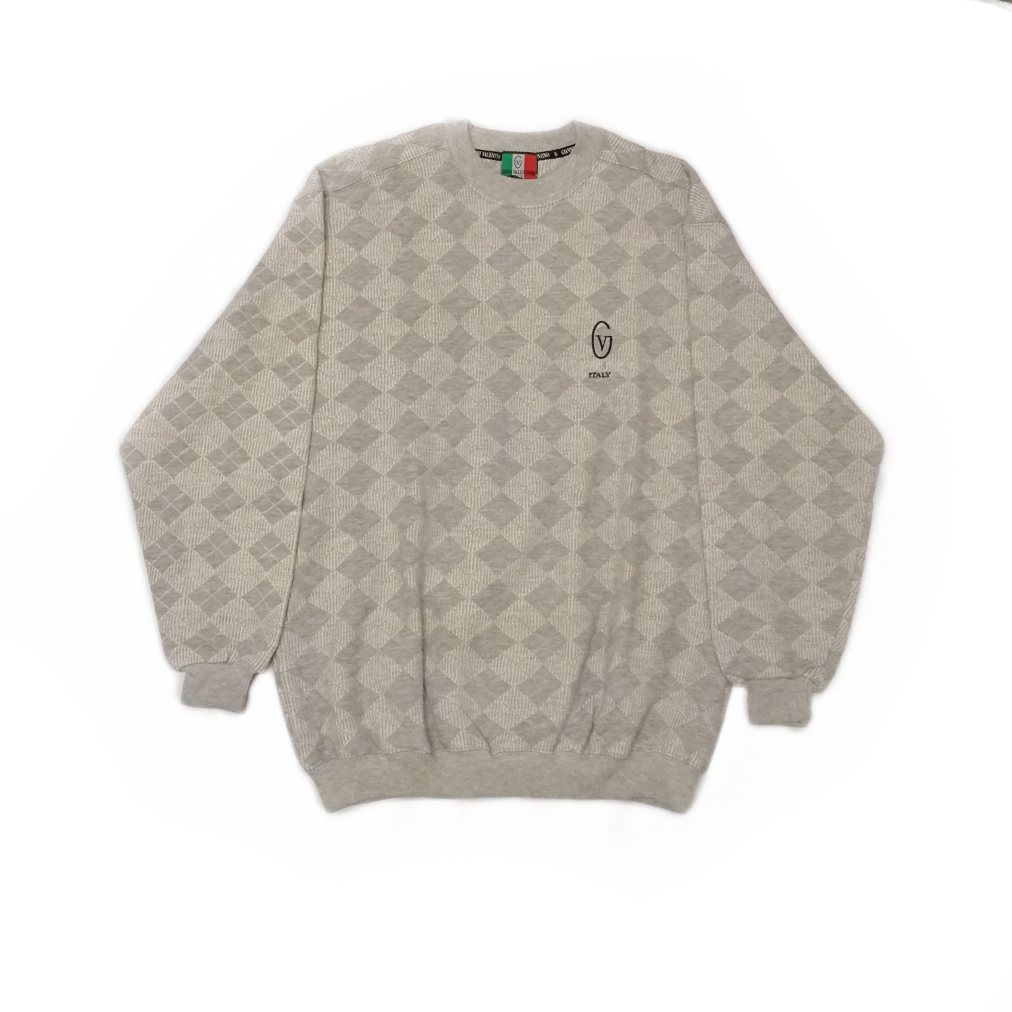 Gianni Valentino 🔥Vintage 90s Gianni Valentino quilted diamond sweatshirt Size US M / EU 48-50 / 2 - 2 Thumbnail