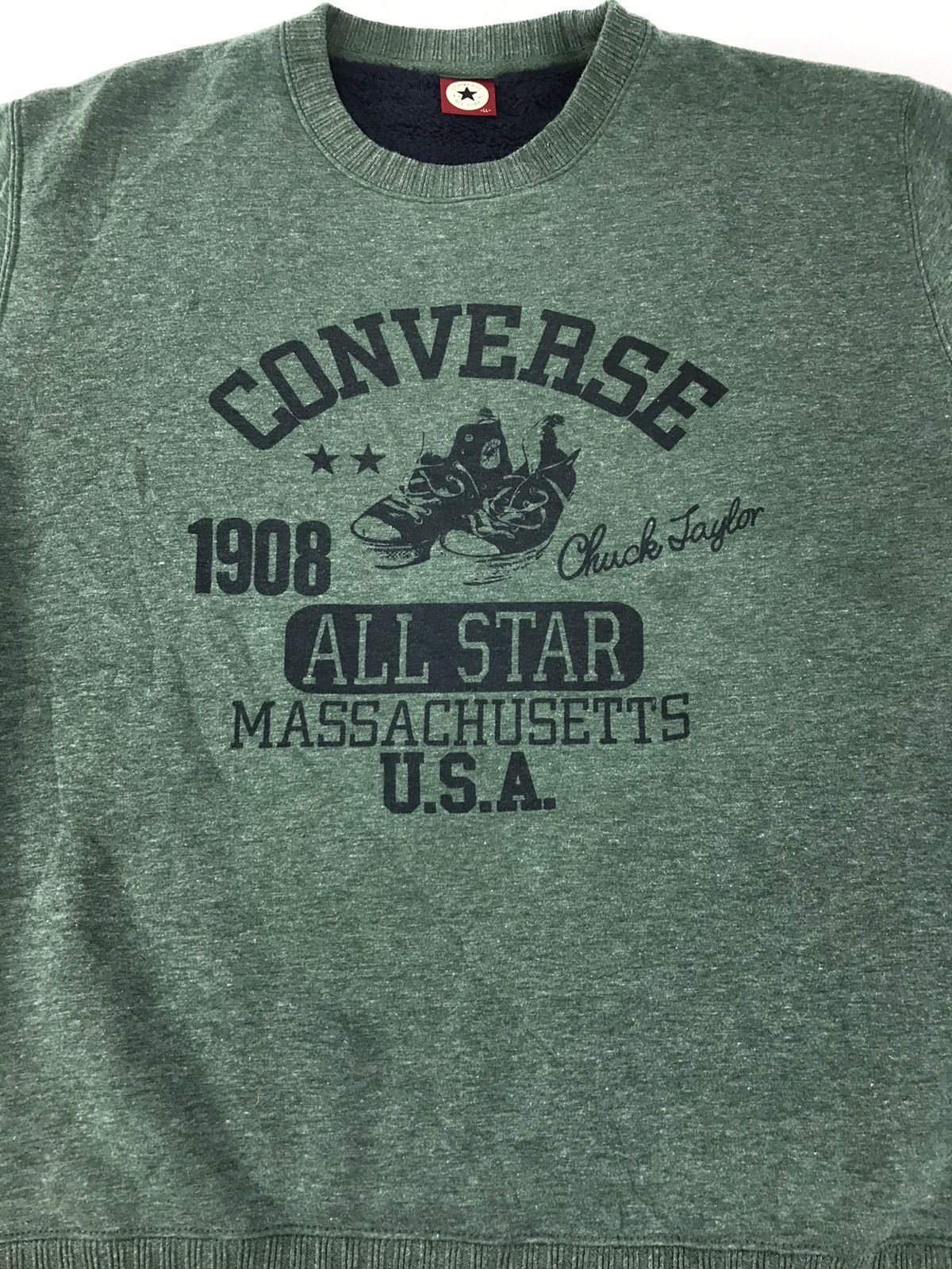 Converse × Vintage Vintage Converse All Star Massachusets U.S.A Sweatshirt Size US L / EU 52-54 / 3 - 3 Thumbnail