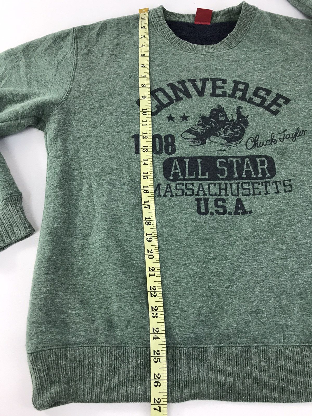 Converse × Vintage Vintage Converse All Star Massachusets U.S.A Sweatshirt Size US L / EU 52-54 / 3 - 8 Thumbnail