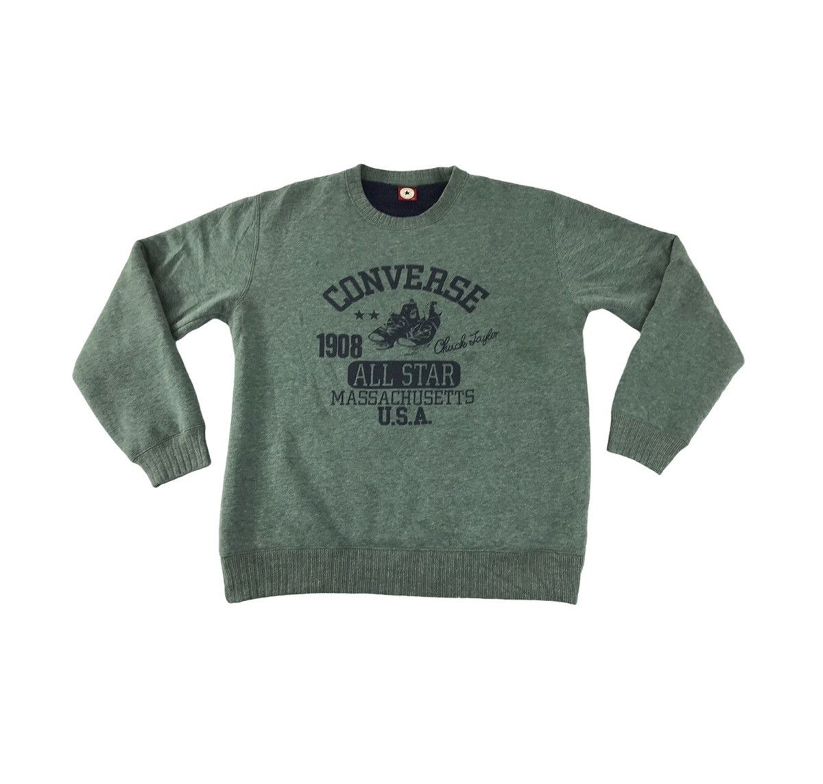 Converse × Vintage Vintage Converse All Star Massachusets U.S.A Sweatshirt Size US L / EU 52-54 / 3 - 1 Thumbnail