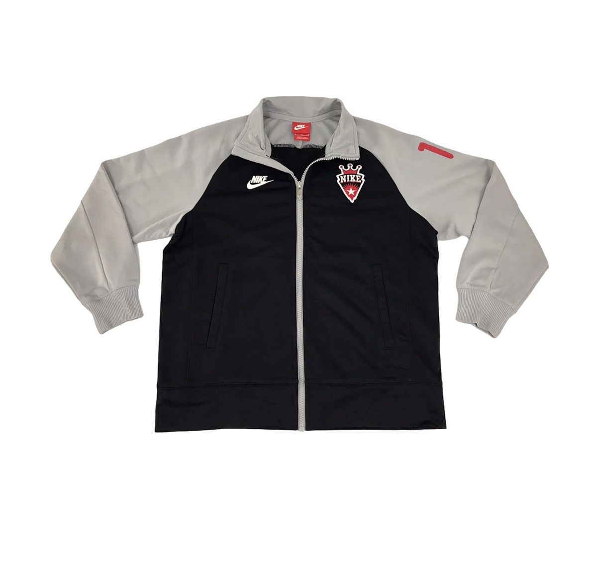 image of Hype x Nike 10 Sportwear Zipper Style Jacket Fashion Designe in Black Grey, Men's (Size Small)