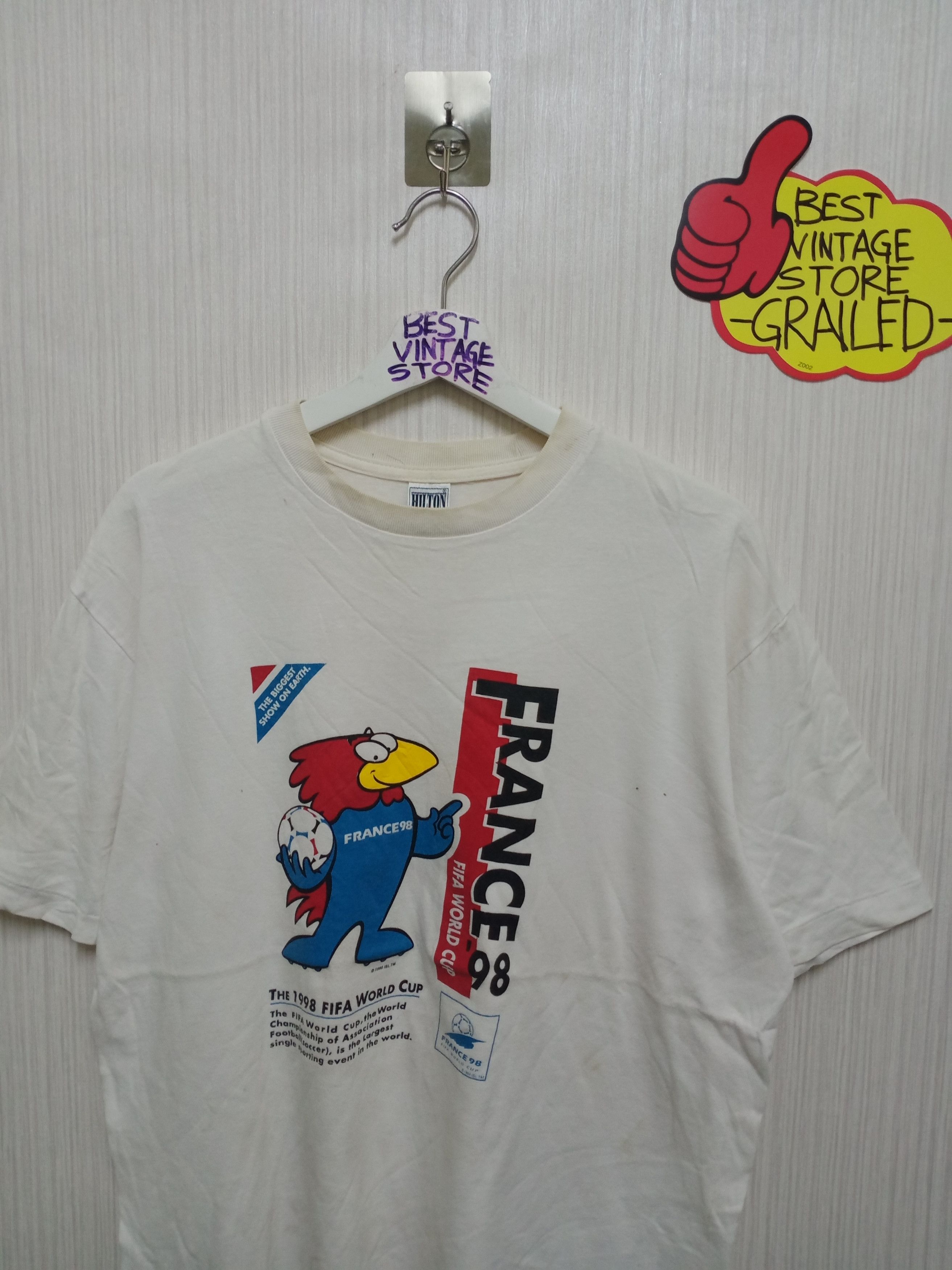 Vintage Vintage FIFA World Cup France 98 T-Shirt Size US L / EU 52-54 / 3 - 2 Thumbnail