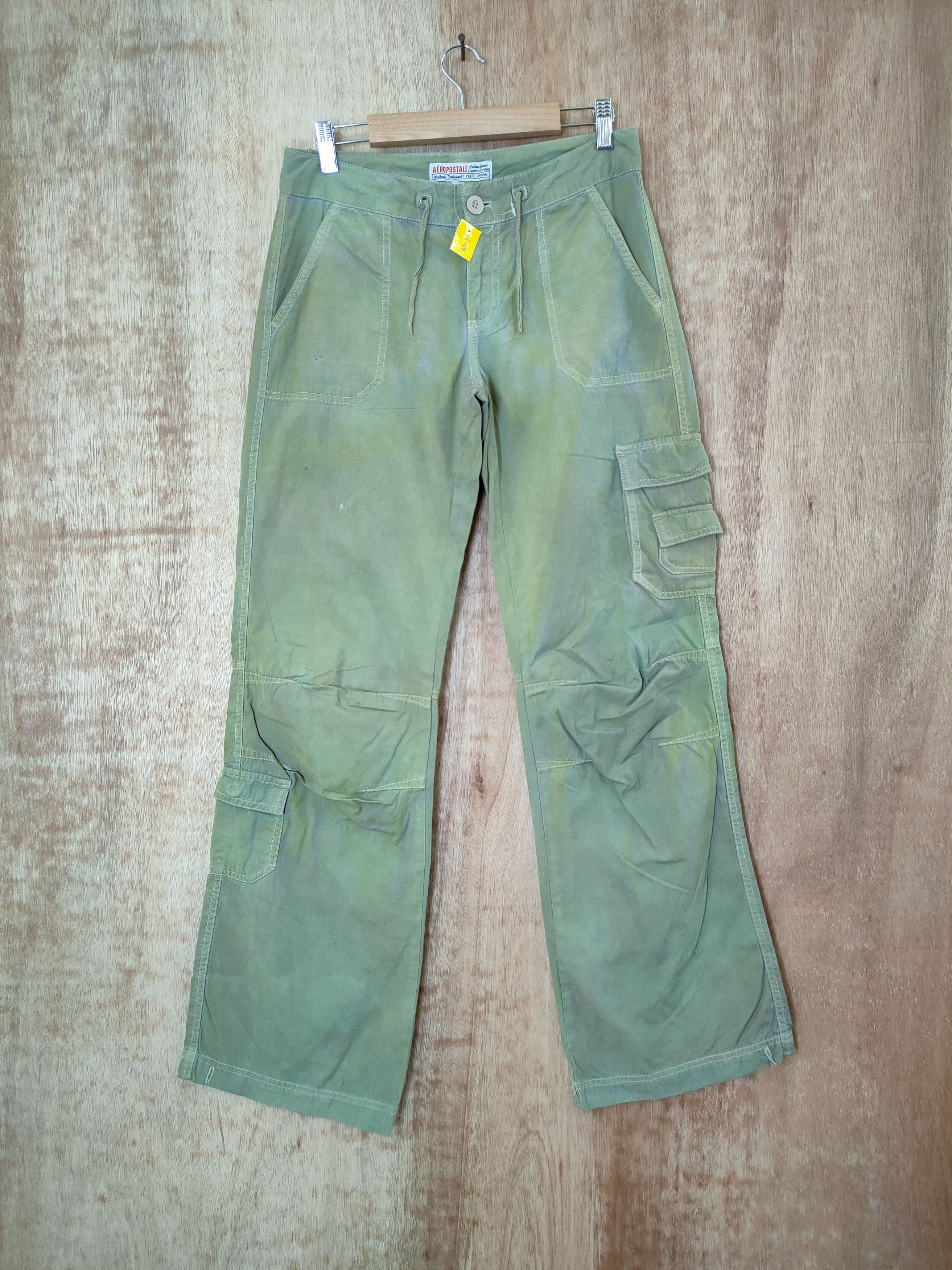 Aeropostale DL Aeropostate faded green multipocket cargo pants #46-359 Size US 28 / EU 44 - 1 Thumbnail