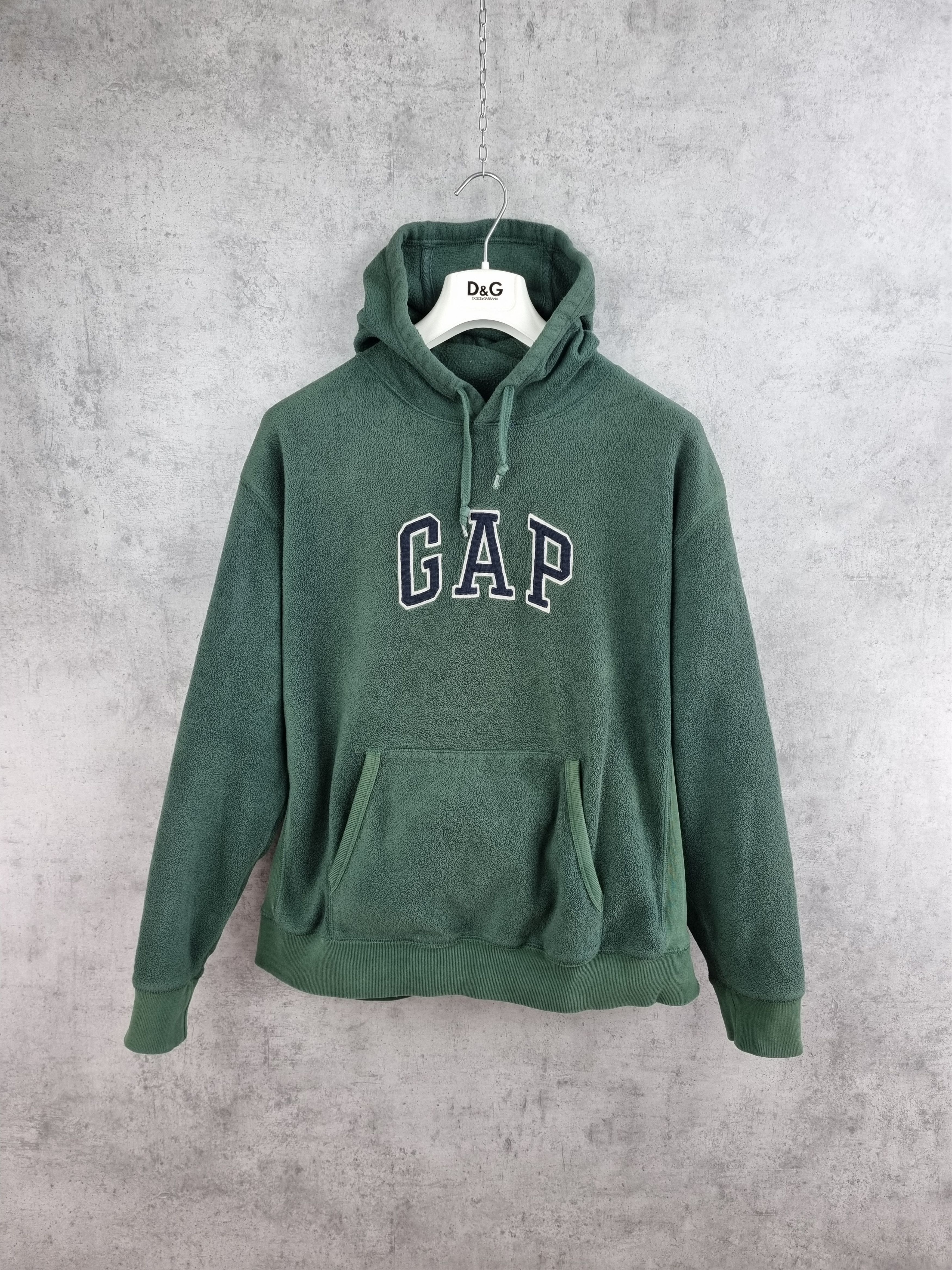Vintage Gap Spellout Fleece Pine Green Hoodie