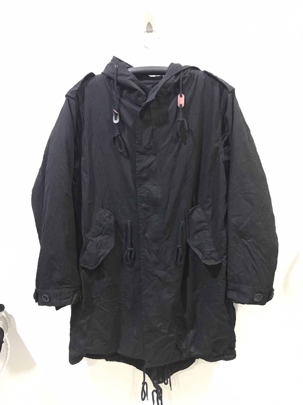 image of Houston Japan Military M-51 Fish Tail Parka(Cold Weather) in Black, Men's (Size Small)