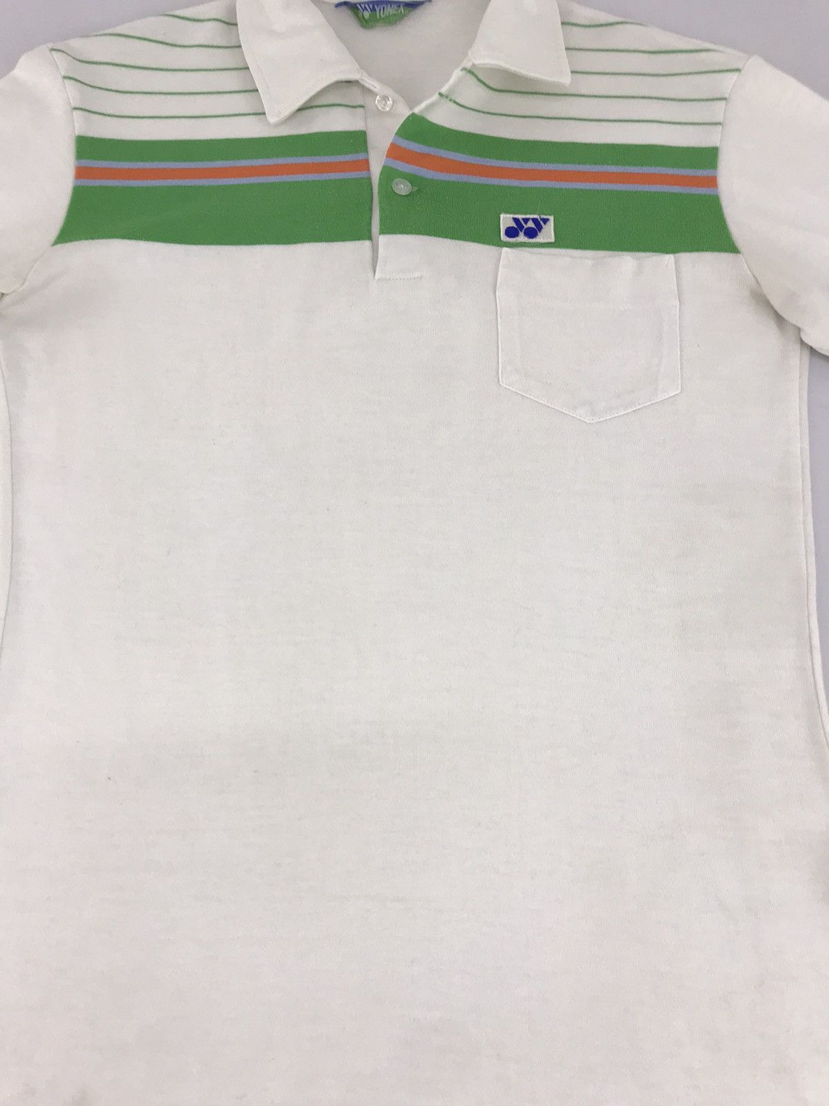 Vintage 90s Yonex Polo T-shirt Single Pocket Striped Design Size US S / EU 44-46 / 1 - 4 Thumbnail